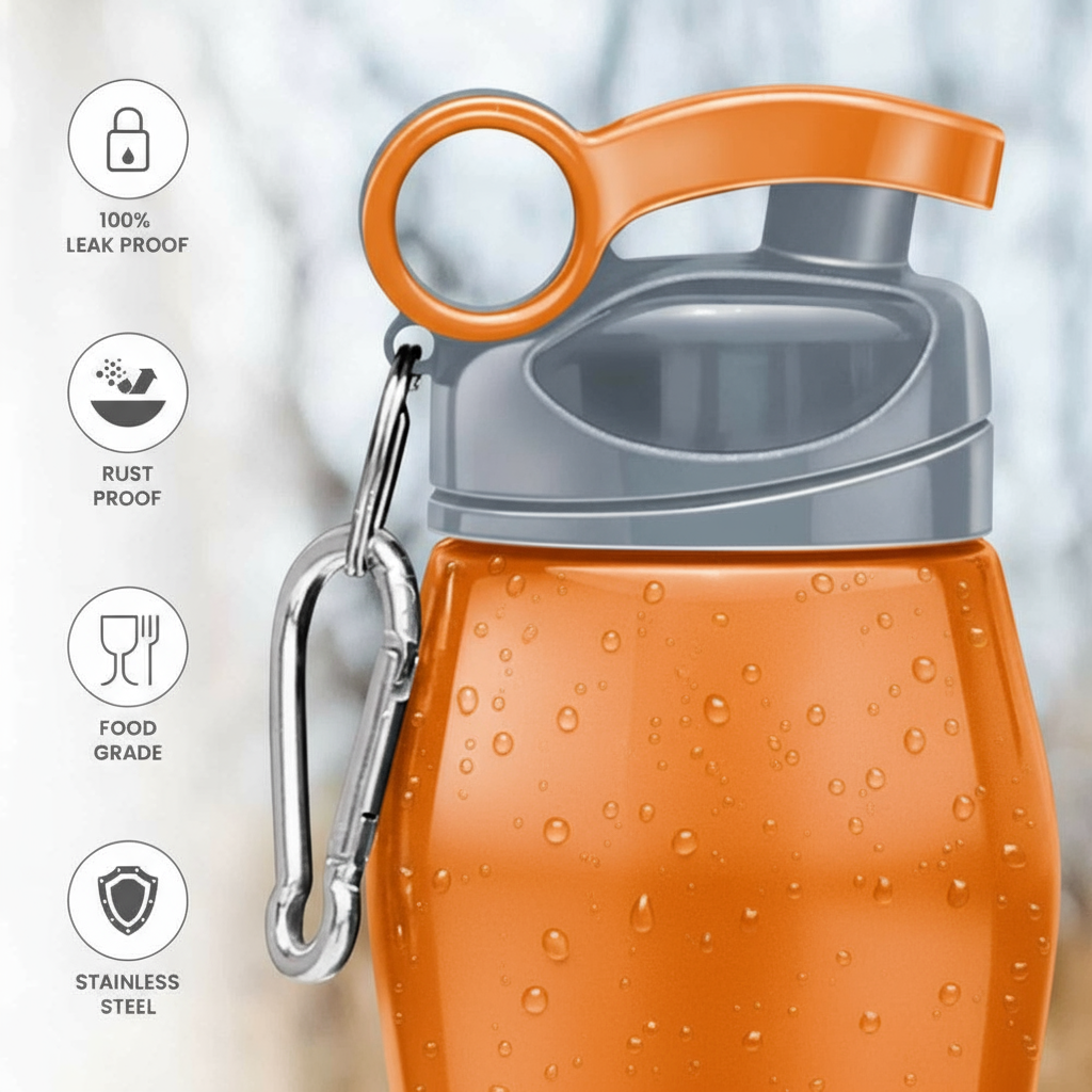 Hawk With Flip Lid Stainless Steel Bottle (Milton)