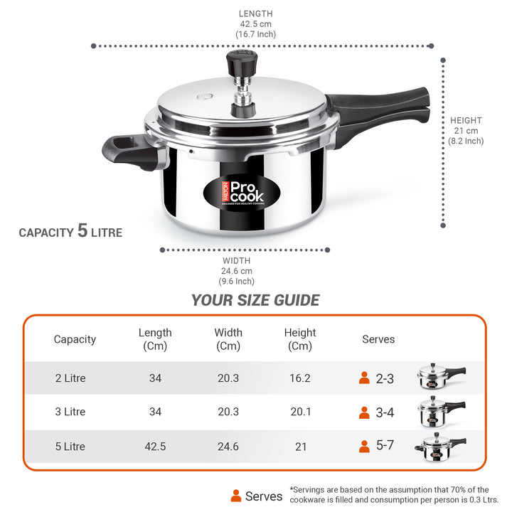 Pressure Cooker Outer Lid Aluminium Non Induction (Milton Procook)