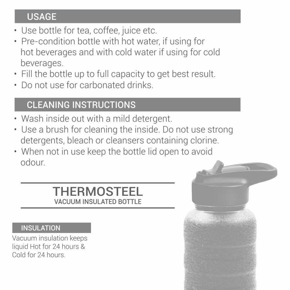 Pebble Spout Lid Thermosteel Bottle (Milton)
