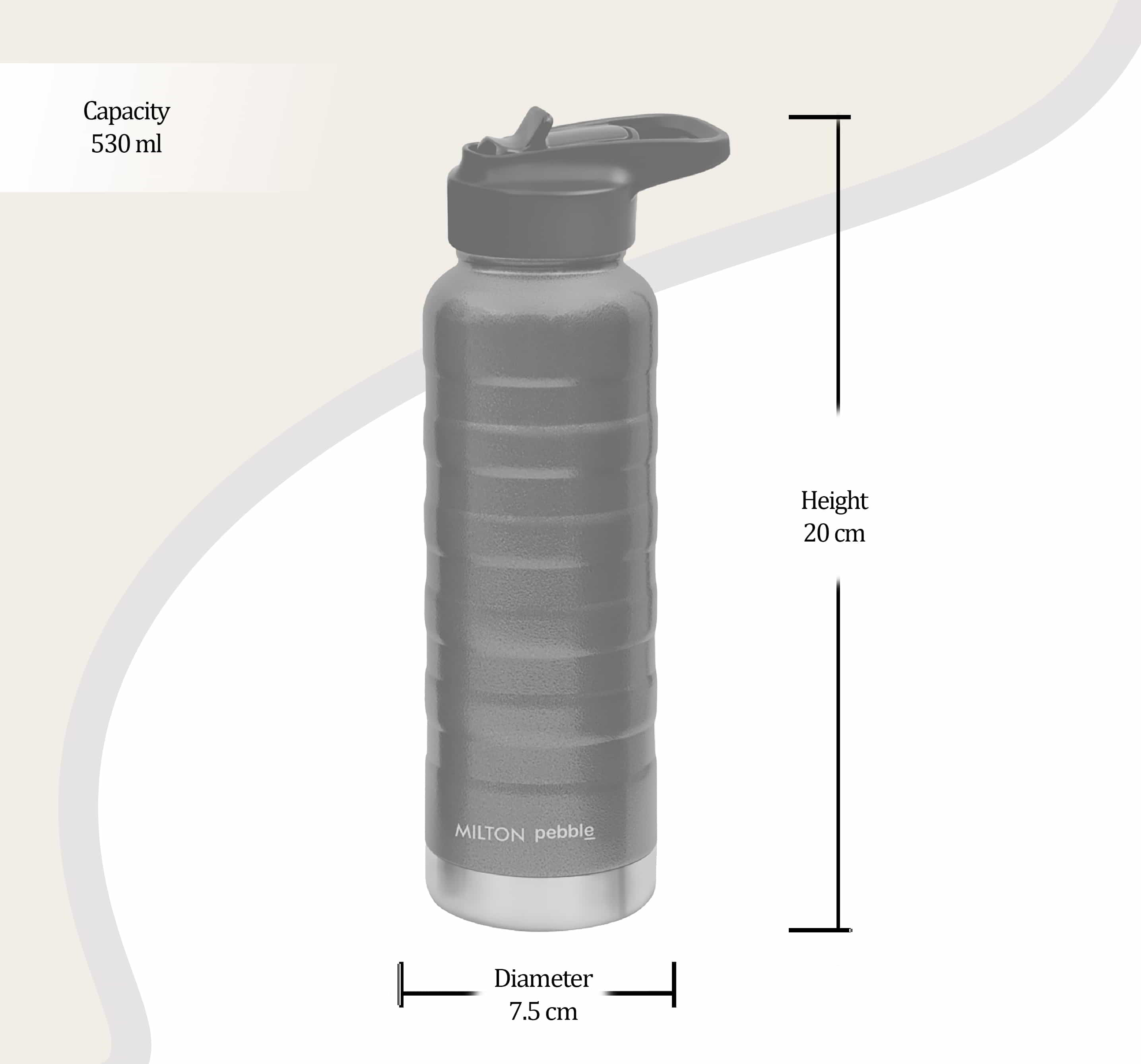 Pebble Spout Lid Thermosteel Bottle (Milton)