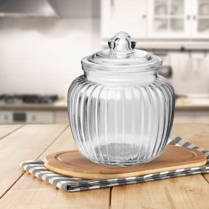 Pot Jar With Glass Lid