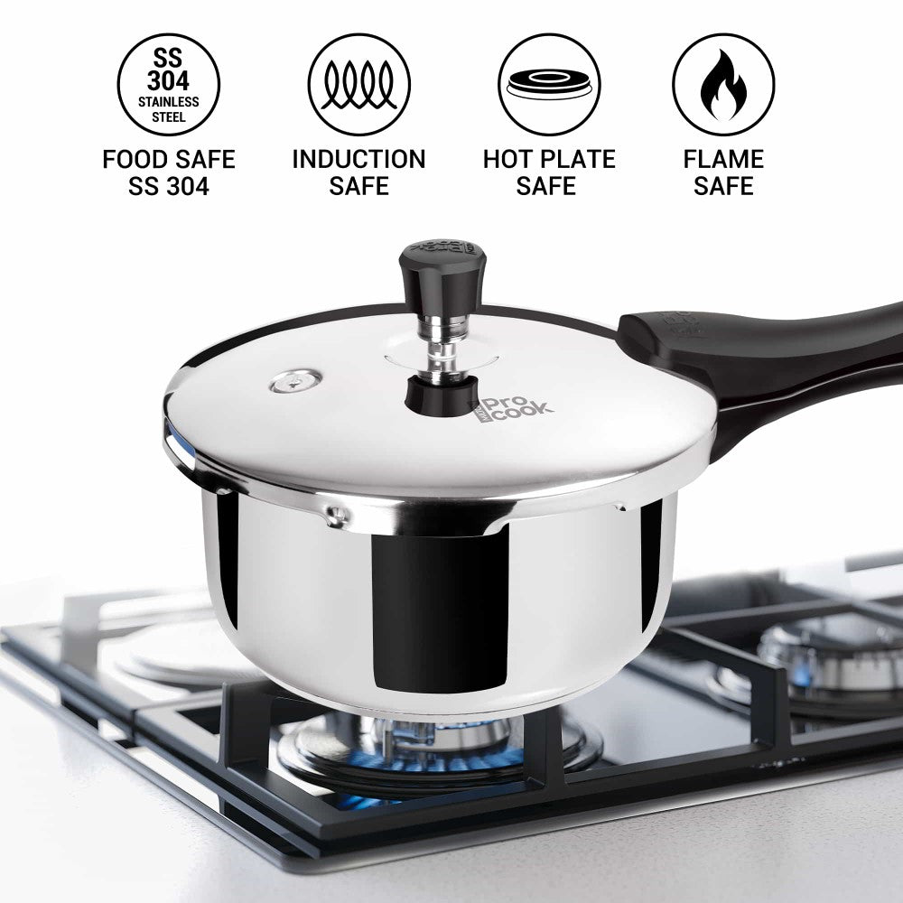 Stainless Steel Pressure Cooker Outer Lid Features