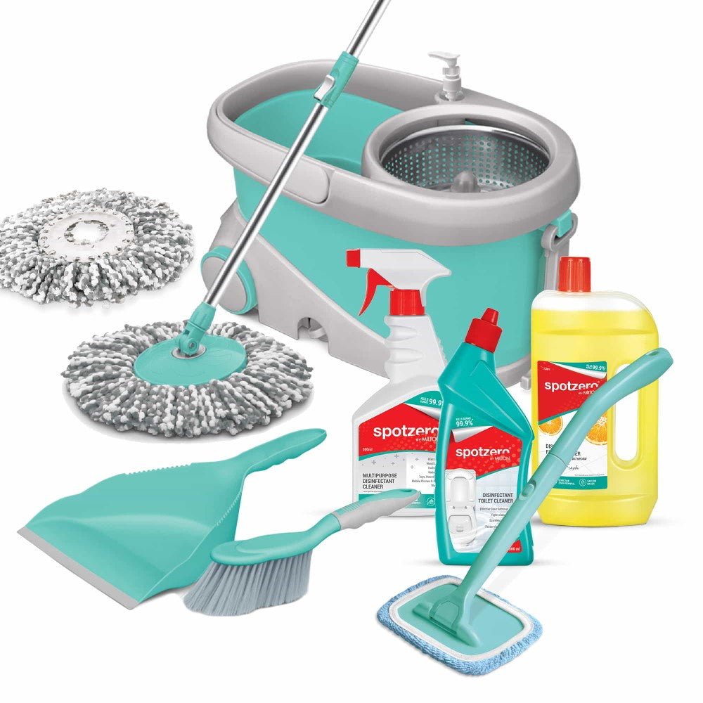 Spotzero by Milton Prime Mop Kit with Car Glass Cleaner