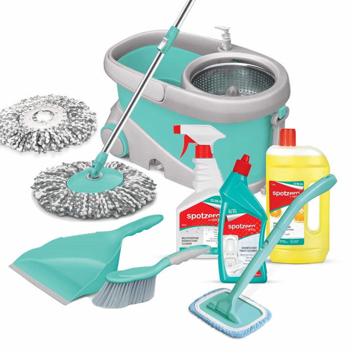Spotzero by Milton Prime Mop Kit with Car Glass Cleaner