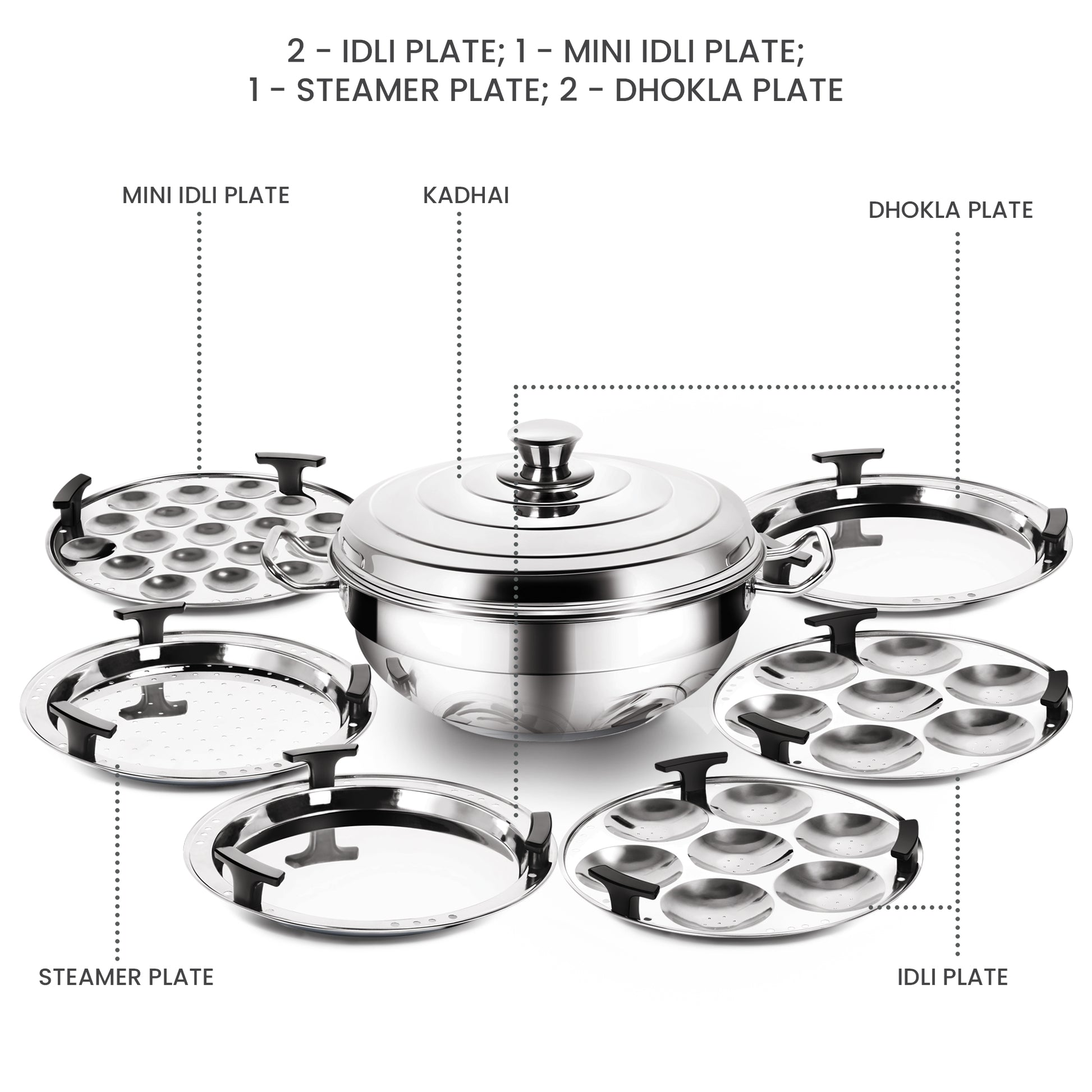 Milton ProCook Multi Kadhai With Lid Set