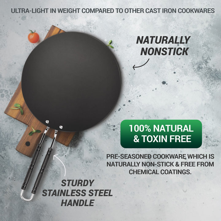 Shop Non Stick Iron Concave Tawa