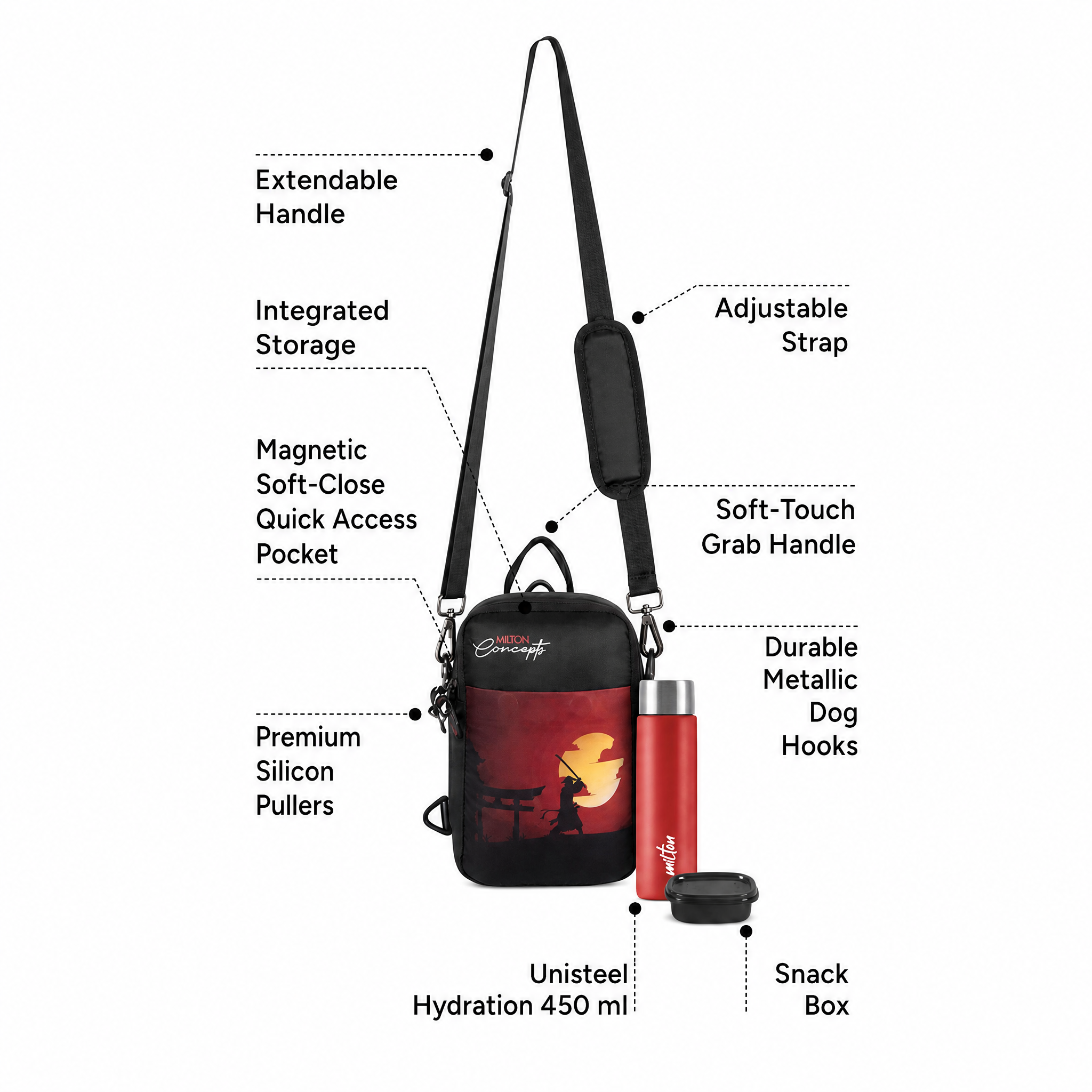Milton Concepts Sling Bag - Samurai Black
