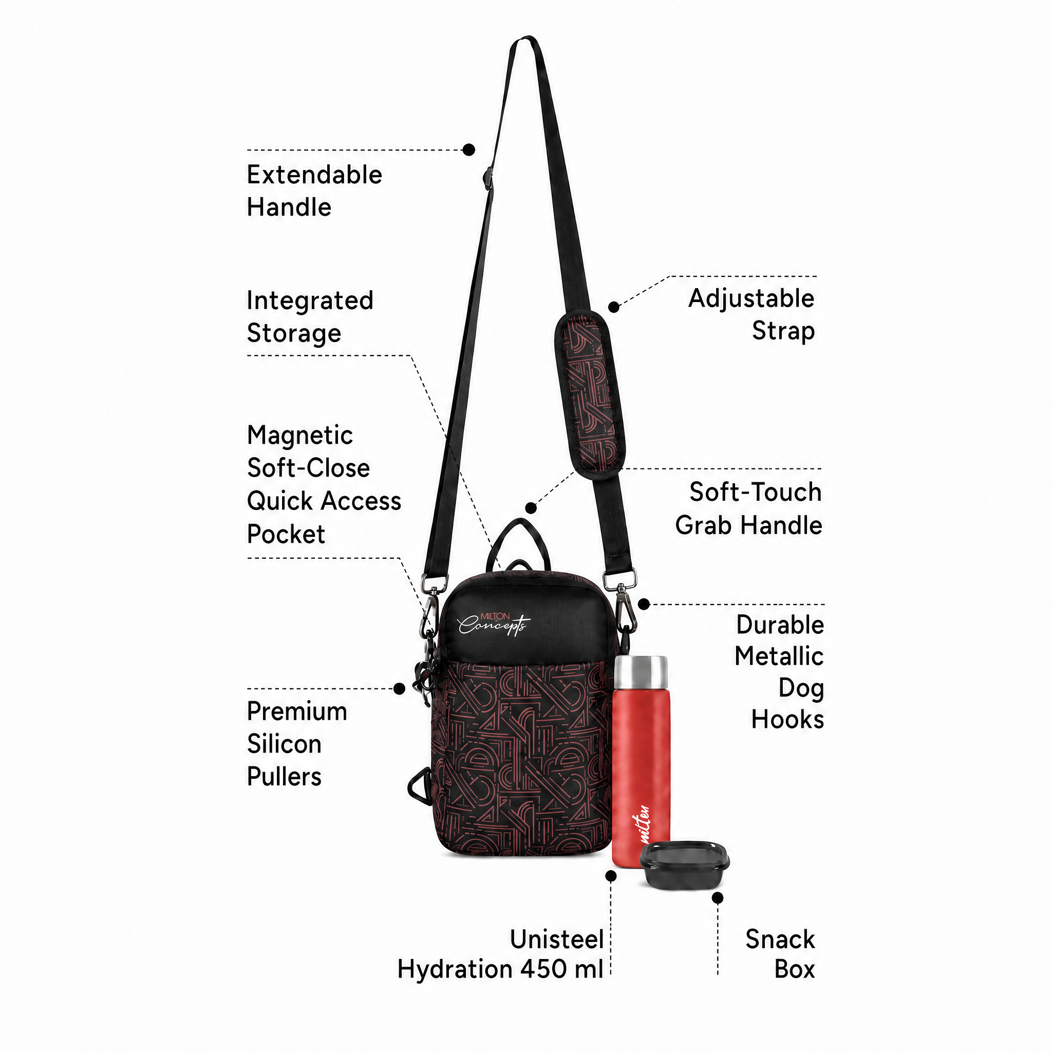 Milton Concepts Sling Bag - Red