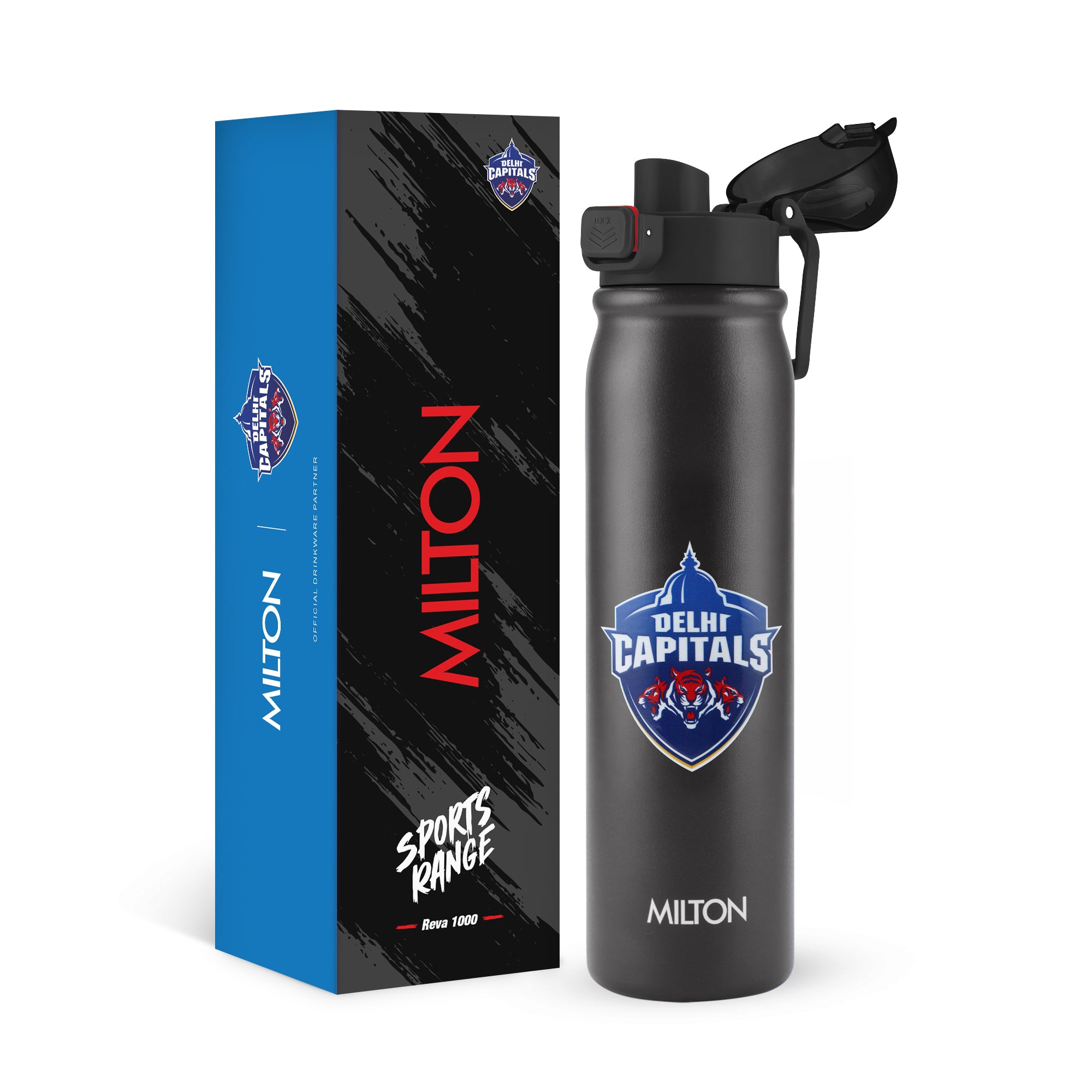 Sports Reva UV Printing Stainless Steel Bottle - Delhi Capitals (DC) - Milton