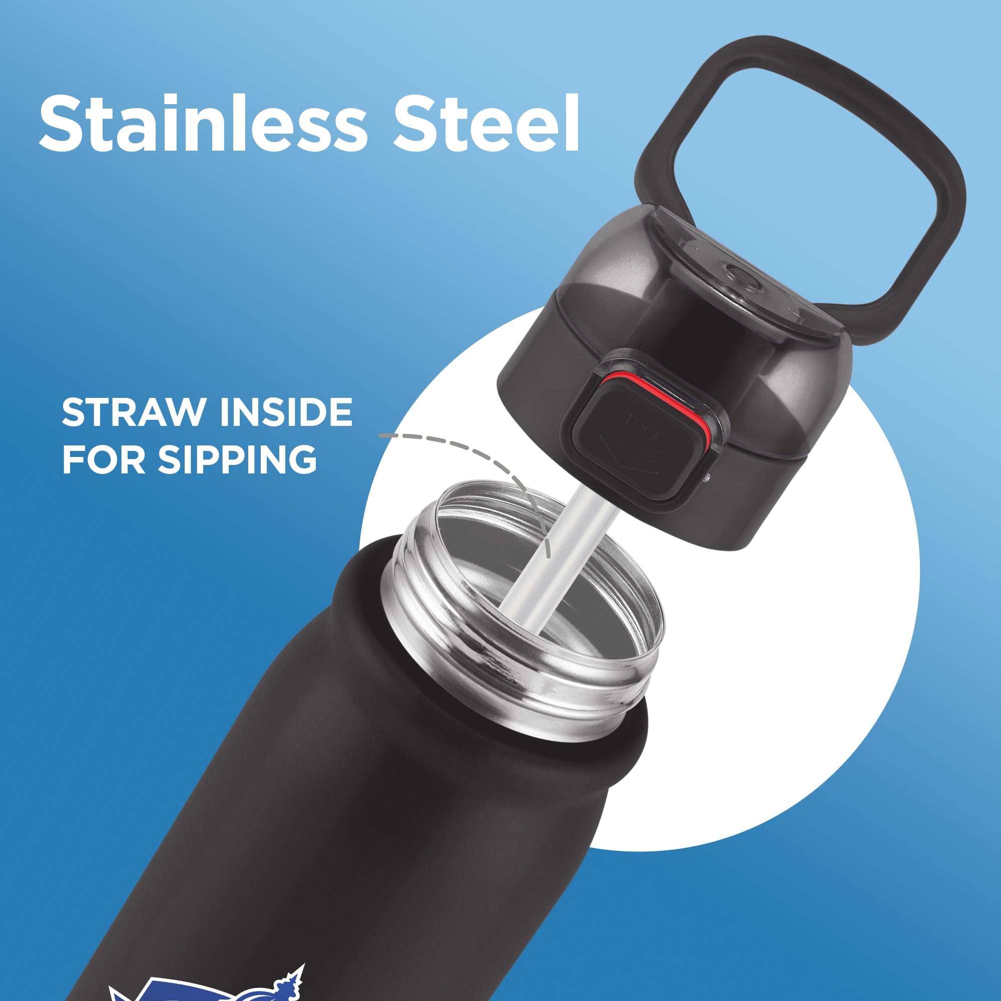 Sports Reva UV Printing Stainless Steel Bottle - Delhi Capitals (DC) - Milton
