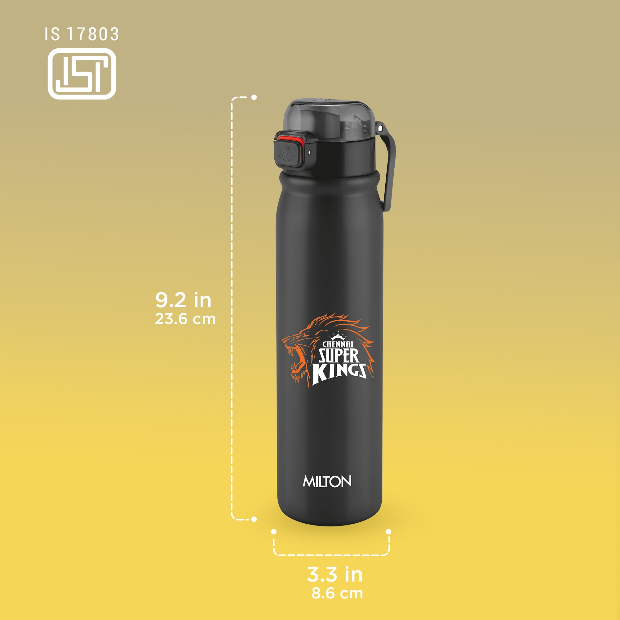 Sports Reva UV Printing Stainless Steel Bottle - Chennai Super Kings (CSK) - Milton