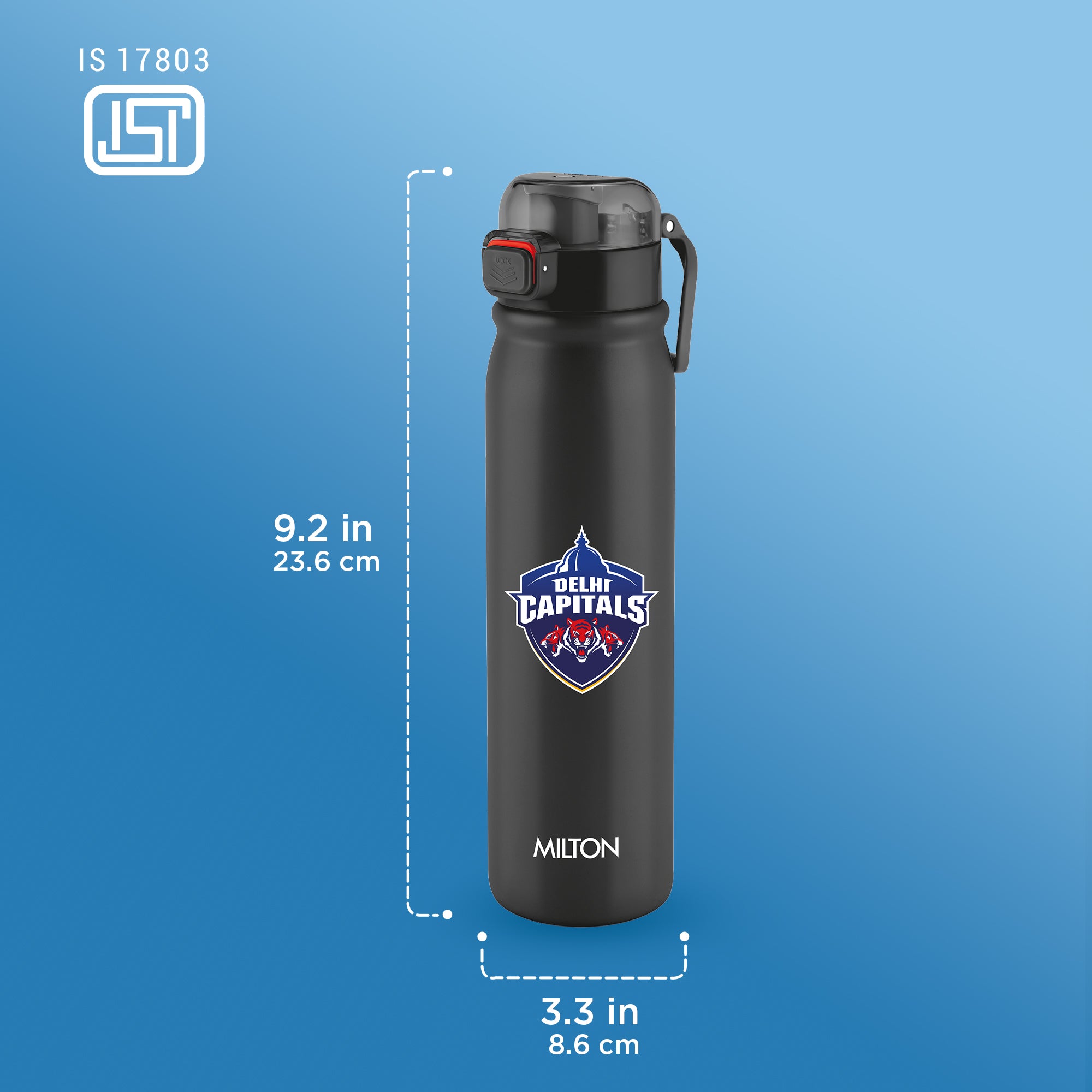Sports Reva UV Printing Stainless Steel Bottle - Delhi Capitals (DC) - Milton