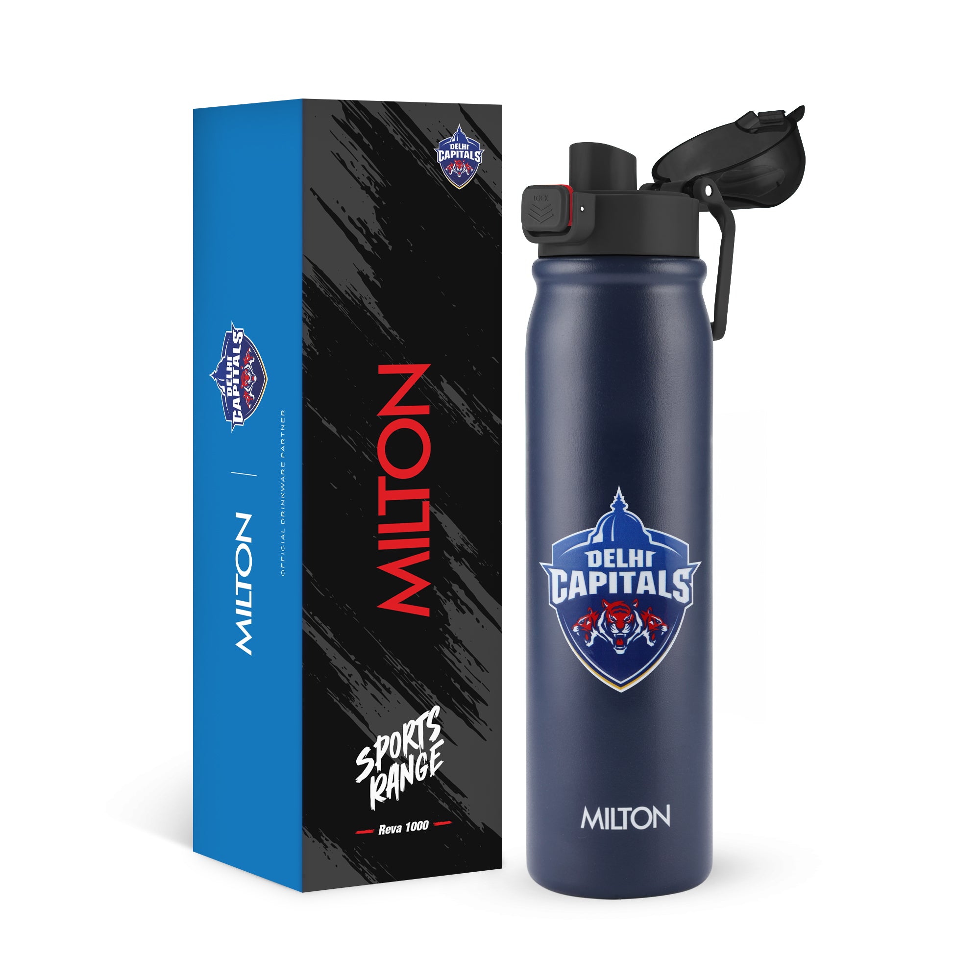 Sports Reva UV Printing Stainless Steel Bottle - Delhi Capitals (DC) - Milton
