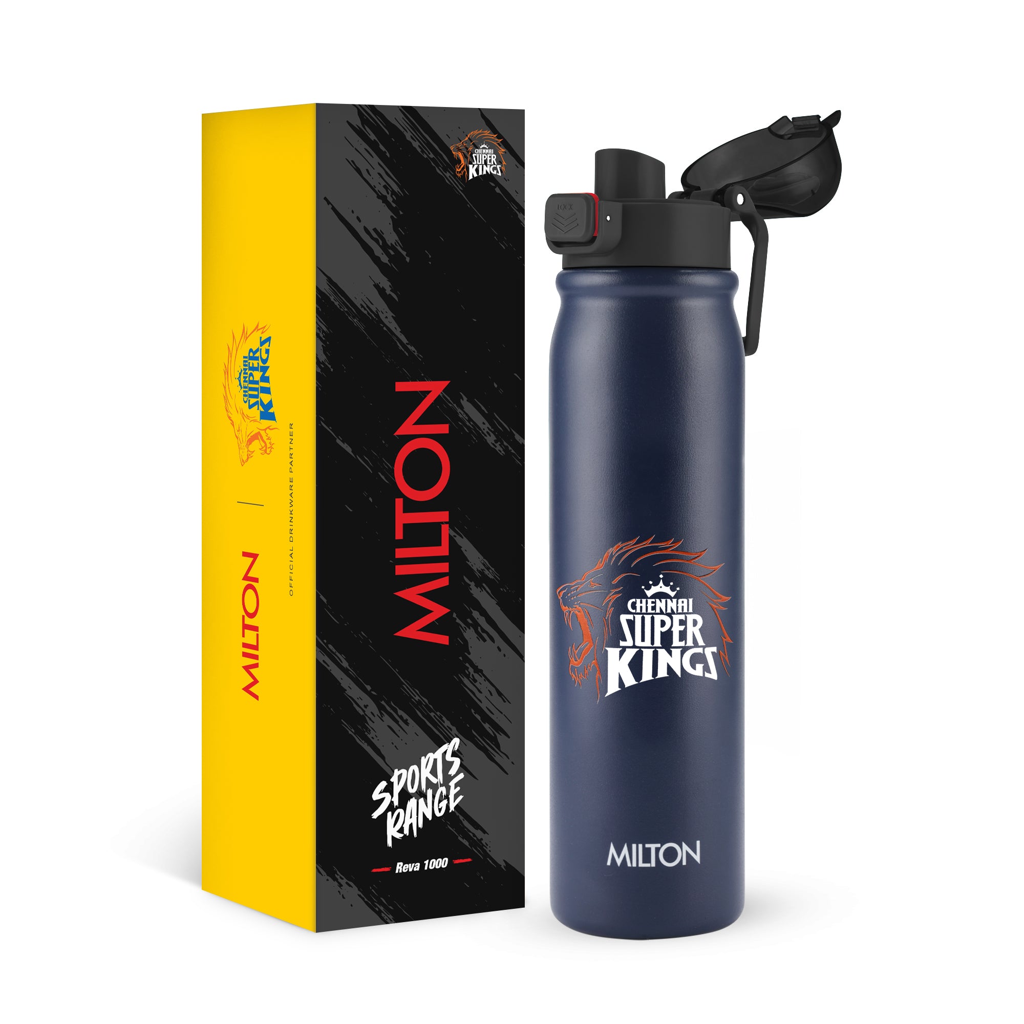 Sports Reva UV Printing Stainless Steel Bottle - Chennai Super Kings (CSK) - Milton