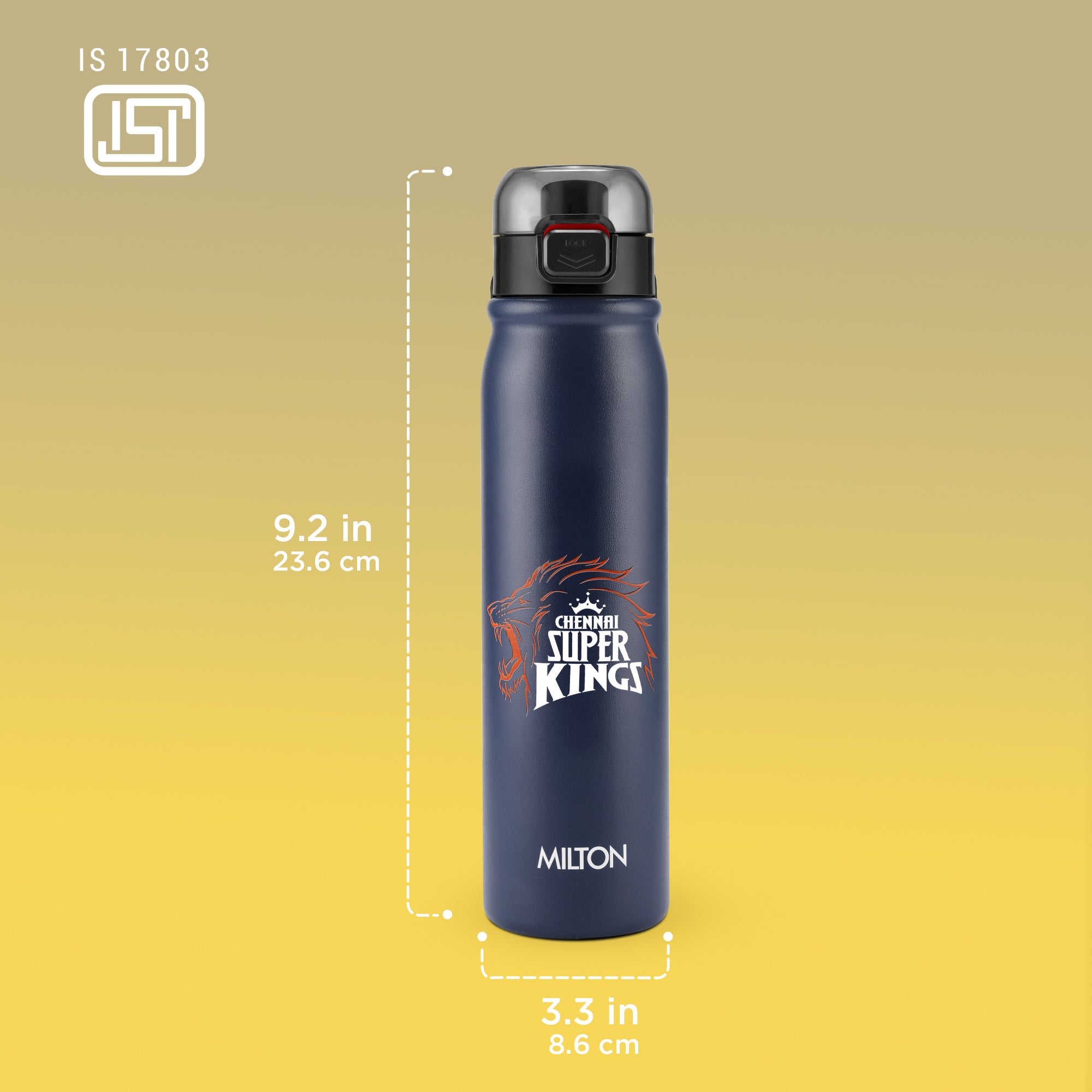 Sports Reva UV Printing Stainless Steel Bottle - Chennai Super Kings (CSK) - Milton