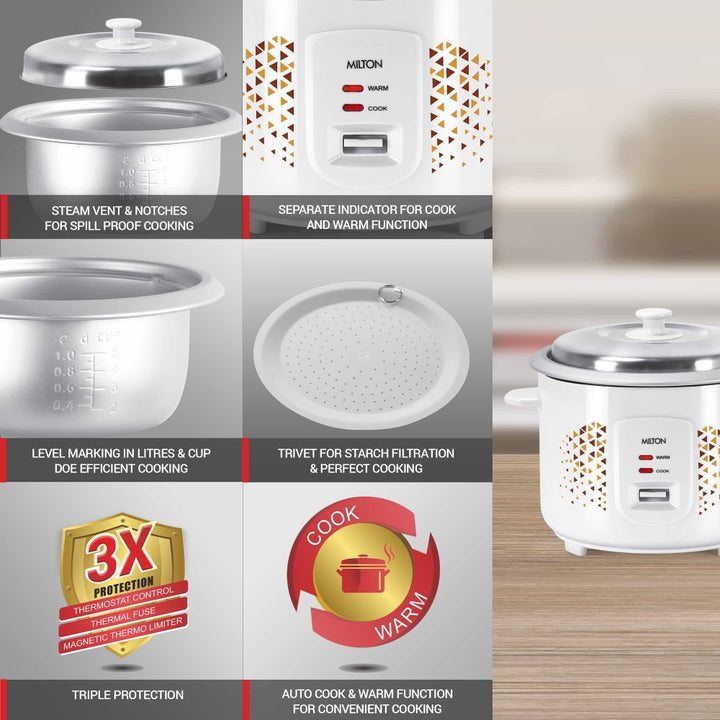 Excel Electric Rice Cooker Features