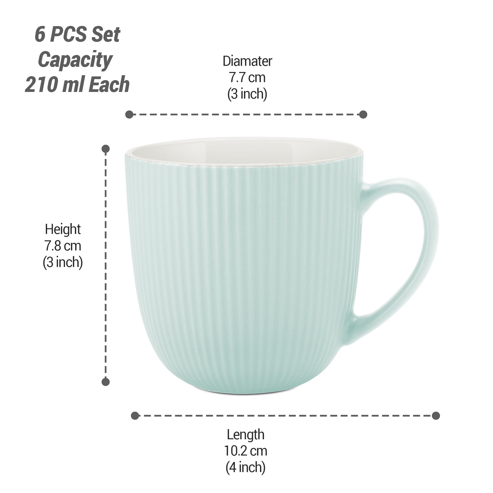 Ridge Ceramic Mug (Treo by Milton)