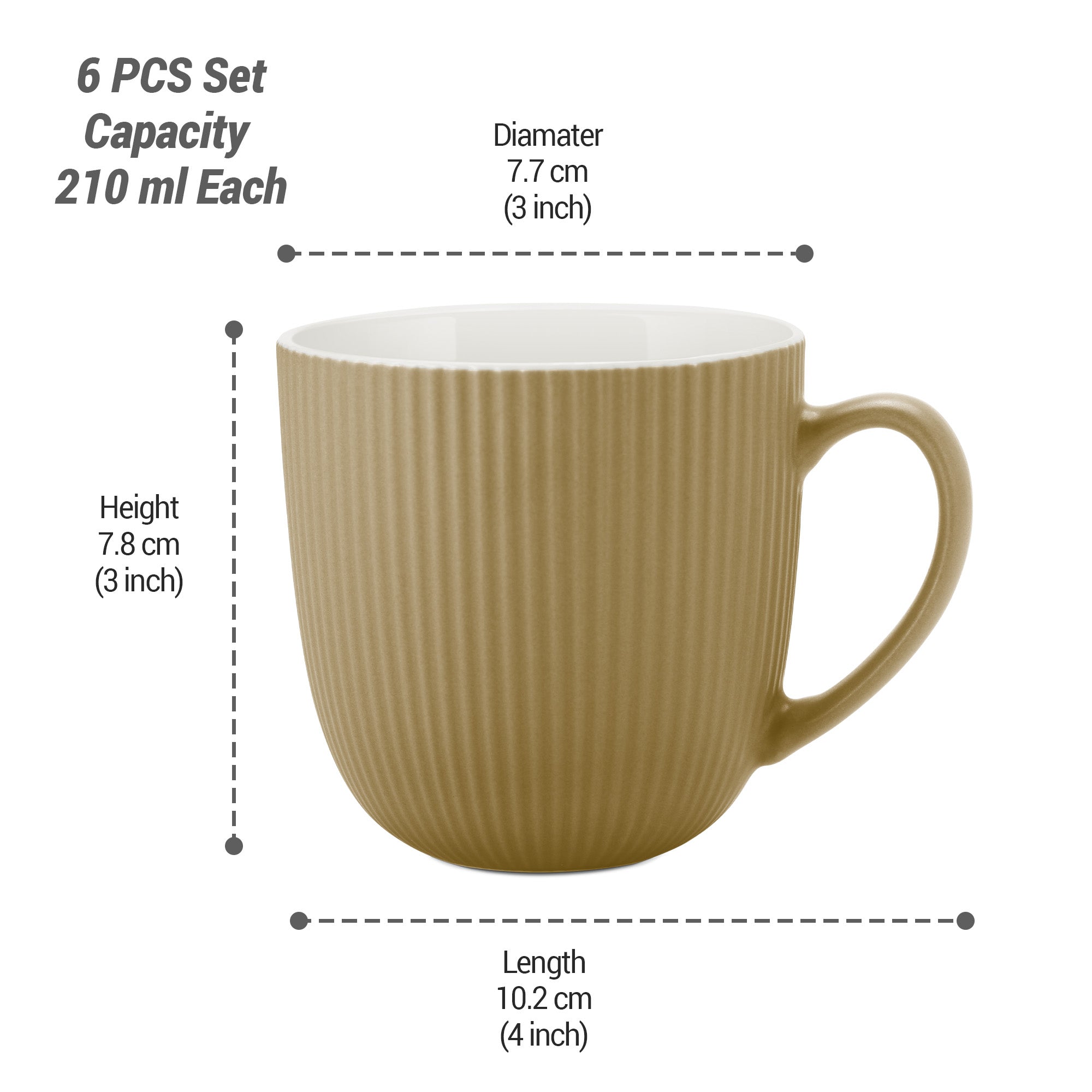 Ridge Ceramic Mug (Treo by Milton)