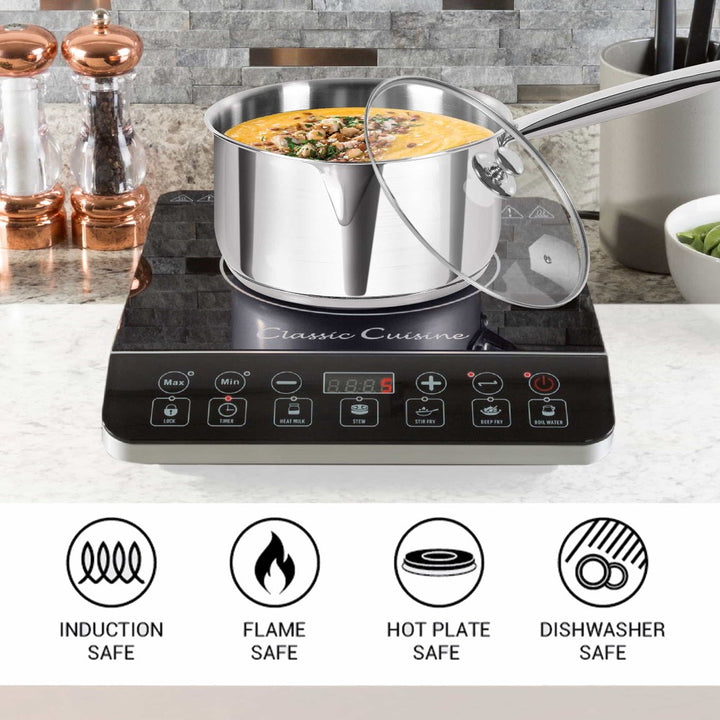 Sauce Pan With Lid - Triply Features
