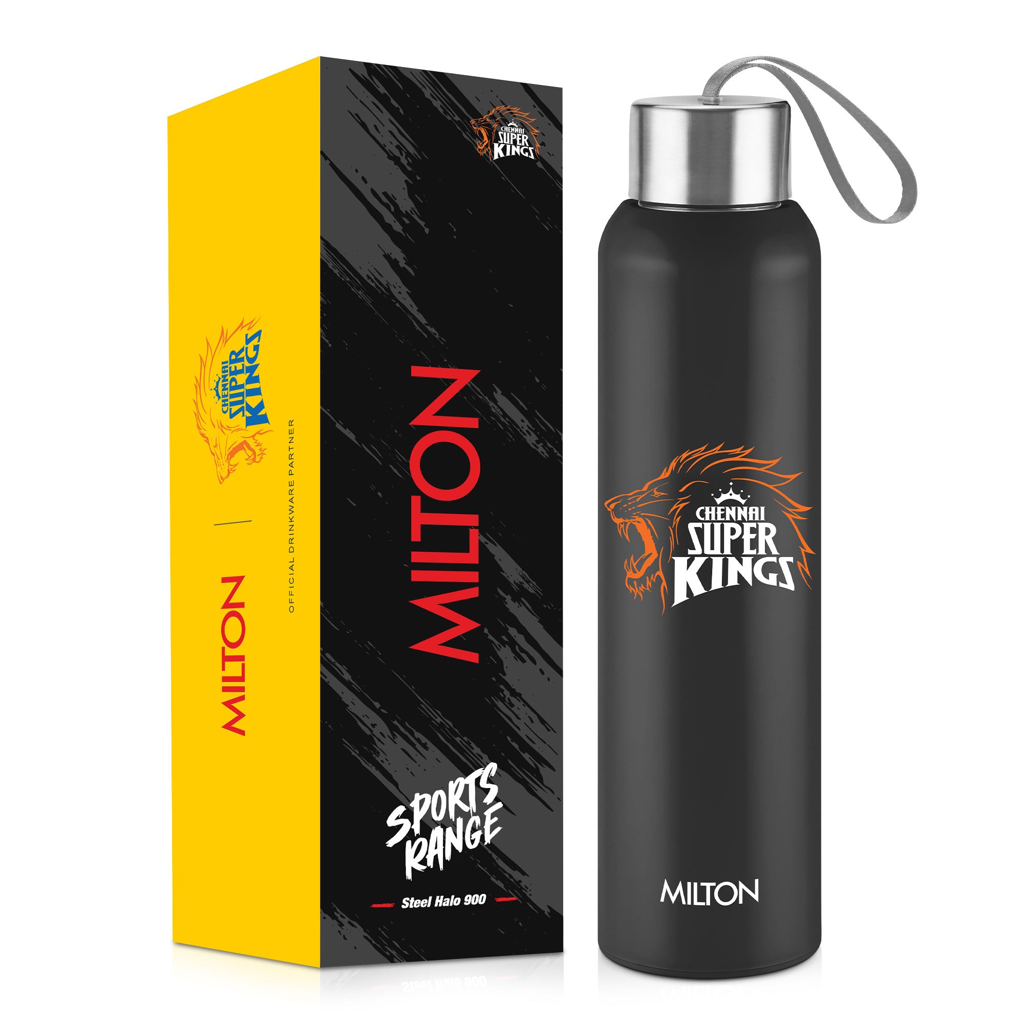 Sports Steel Halo UV Printing Water Bottle - Chennai Super Kings (CSK) - Milton