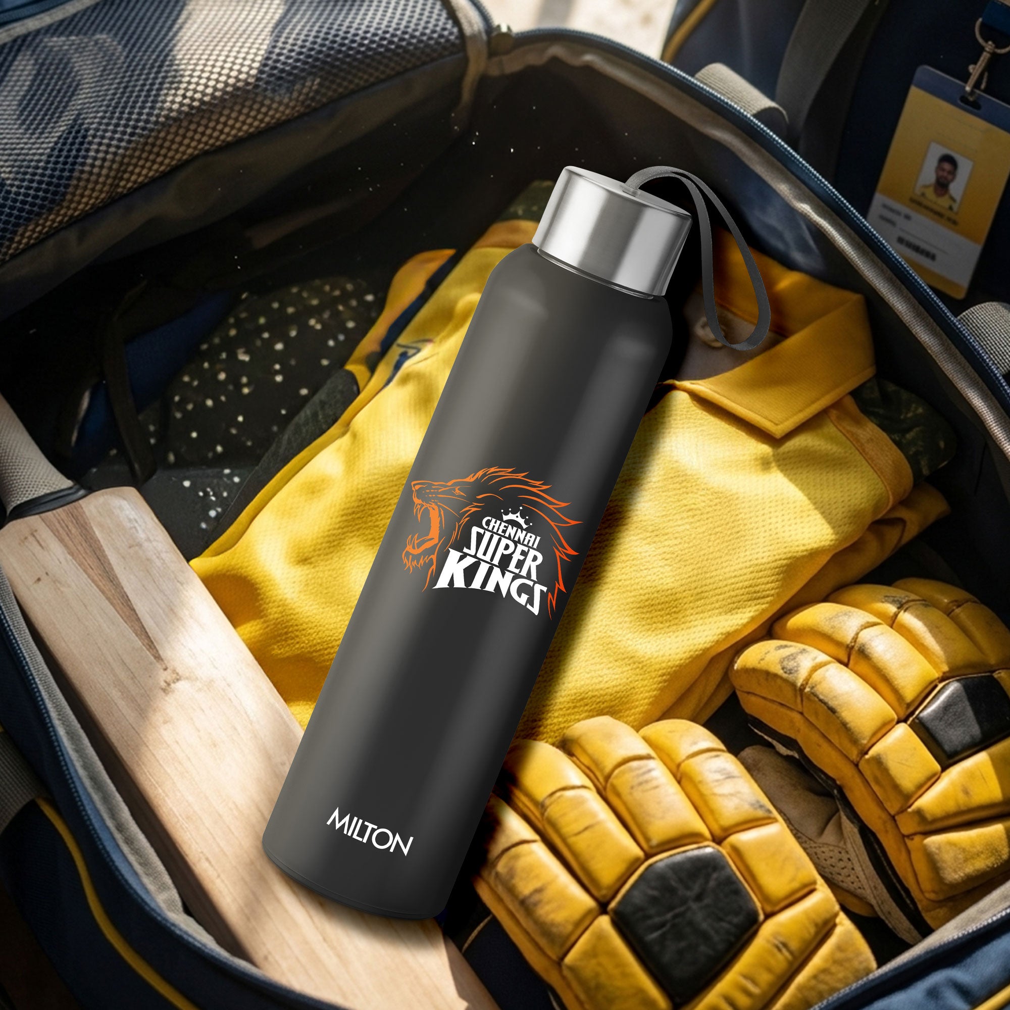 Sports Steel Halo UV Printing Water Bottle - Chennai Super Kings (CSK) - Milton