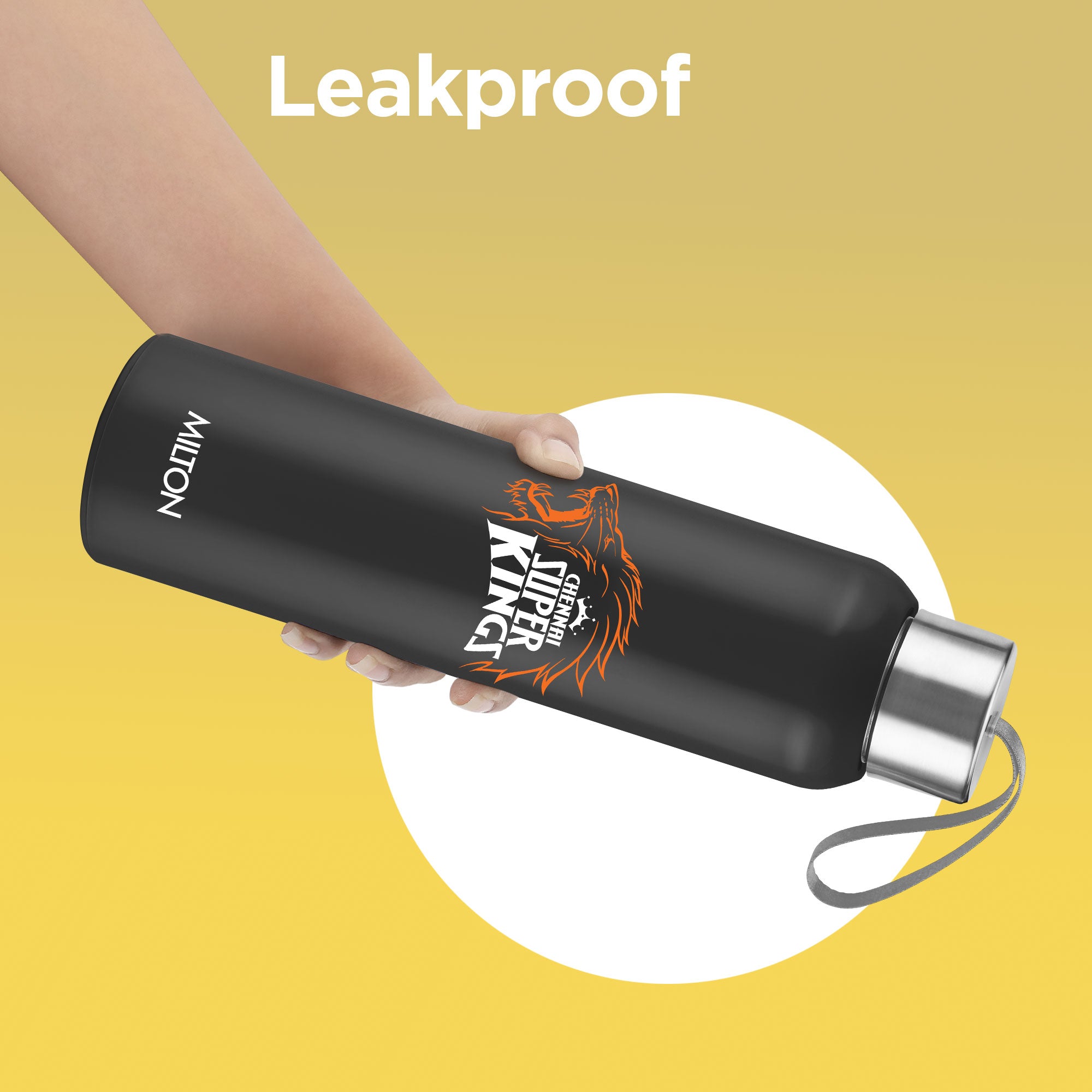 Sports Steel Halo UV Printing Water Bottle - Chennai Super Kings (CSK) - Milton