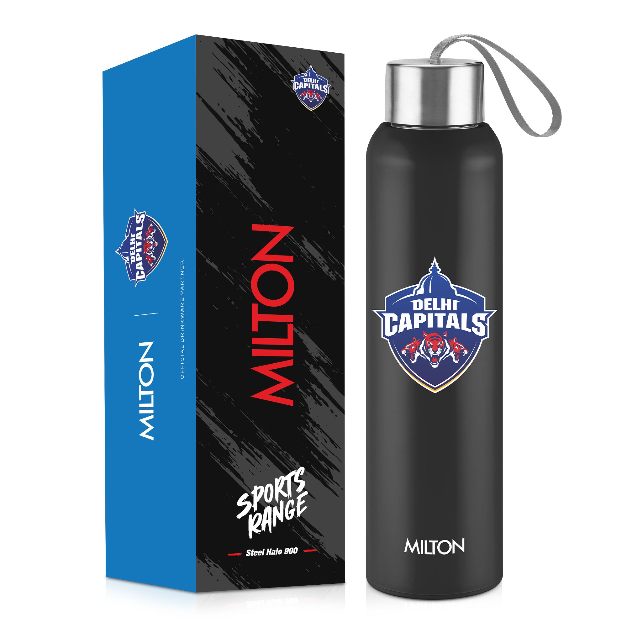 Sports Steel Halo UV Printing Water Bottle - Delhi Capitals (DC) - Milton