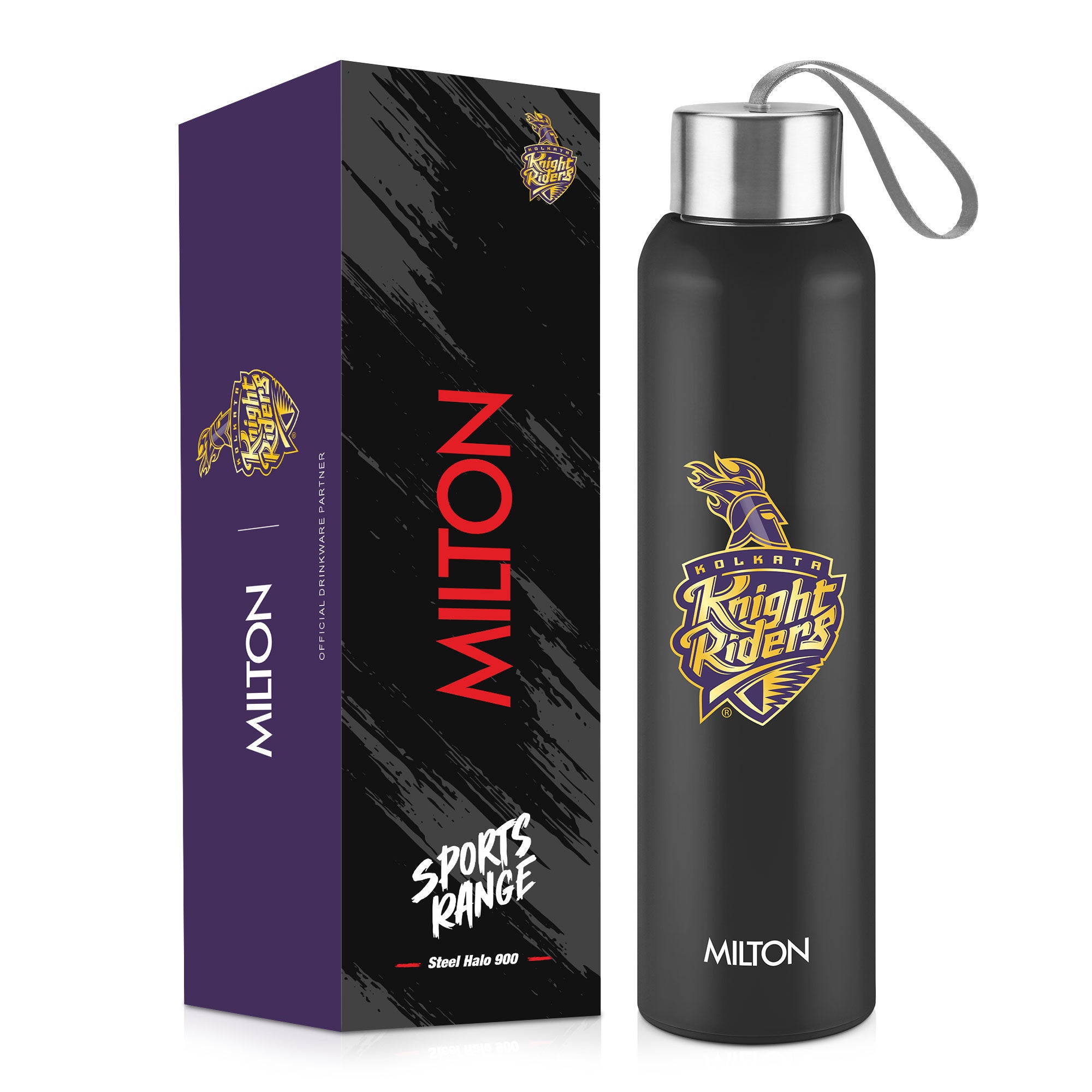 Sports Steel Halo UV Printing Water Bottle - Kolkata Knight Riders (KKR) - Milton
