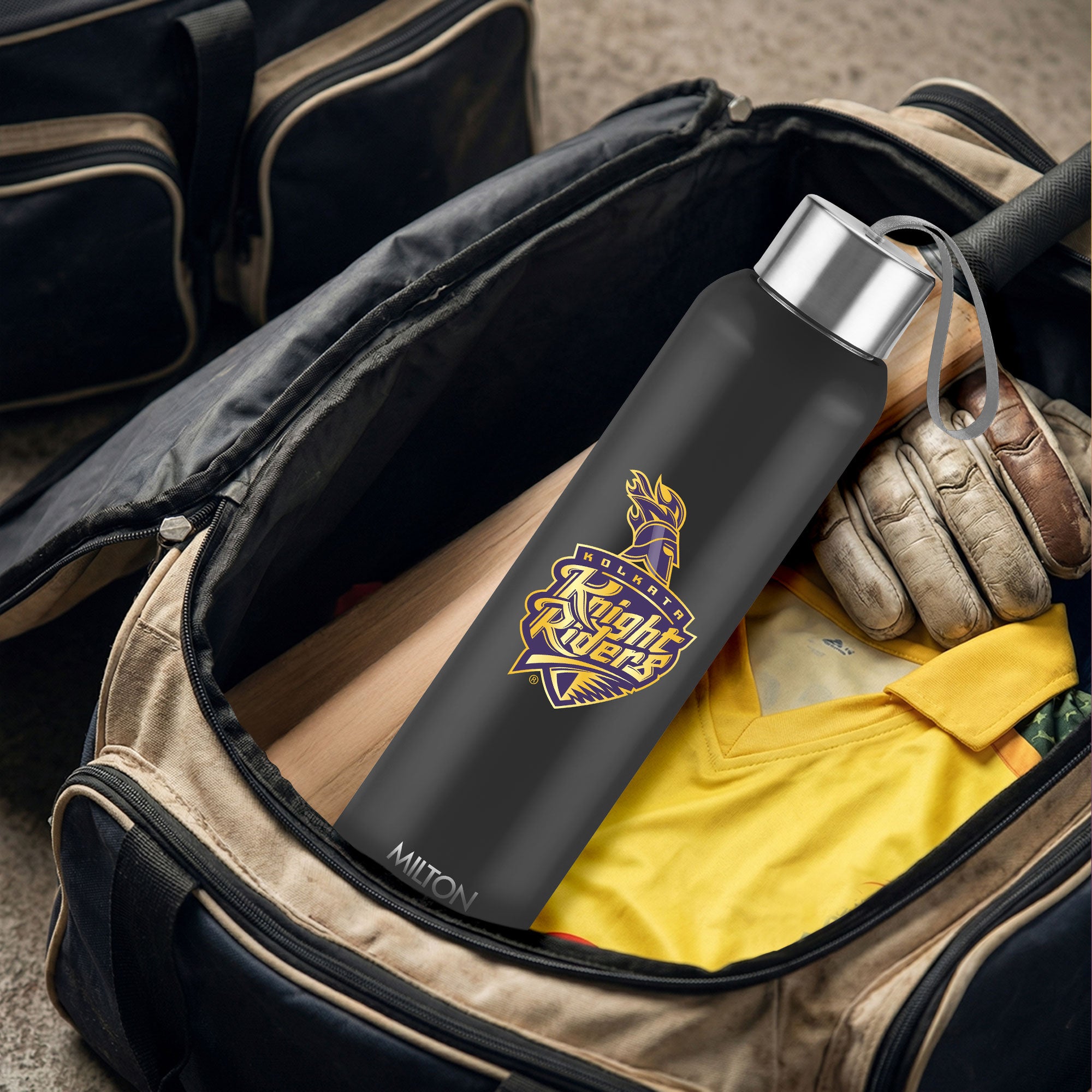 Sports Steel Halo UV Printing Water Bottle - Kolkata Knight Riders (KKR) - Milton