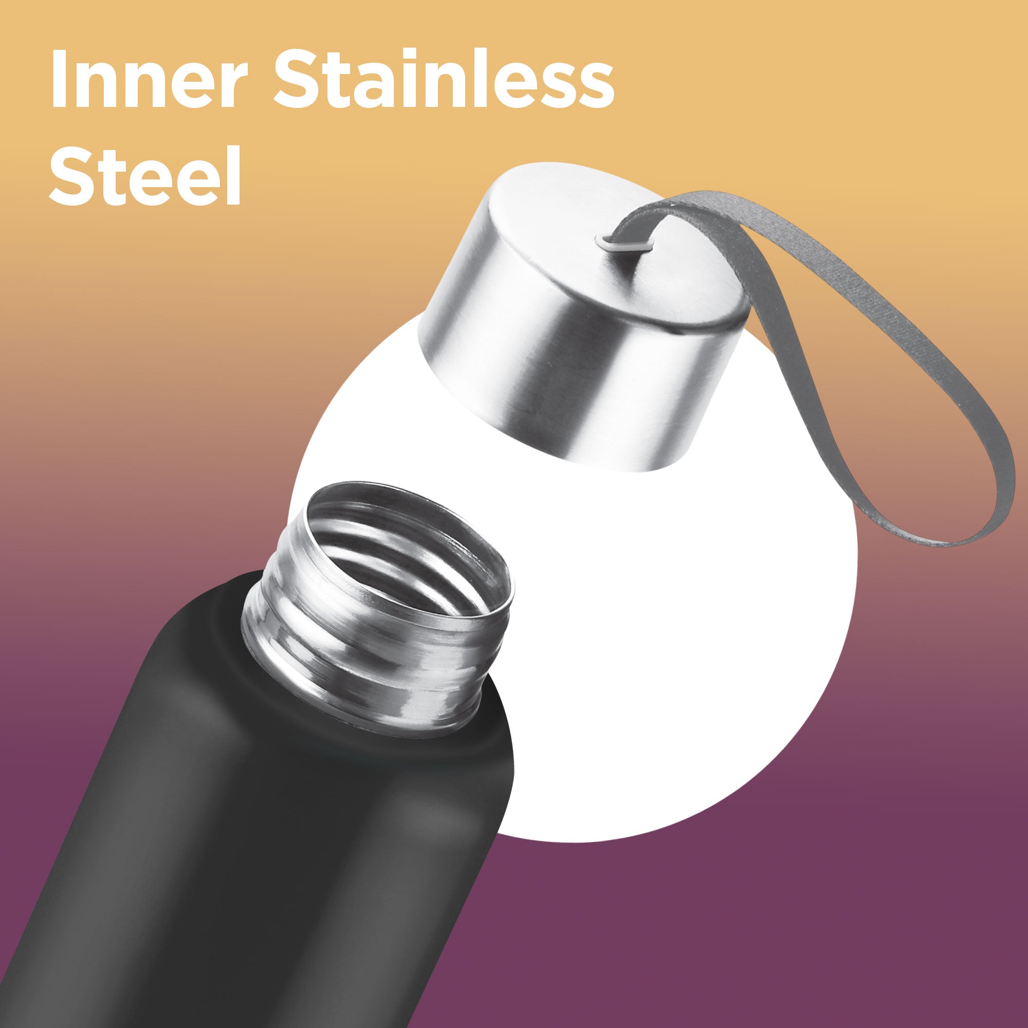 Sports Steel Halo UV Printing Water Bottle - Kolkata Knight Riders (KKR) - Milton