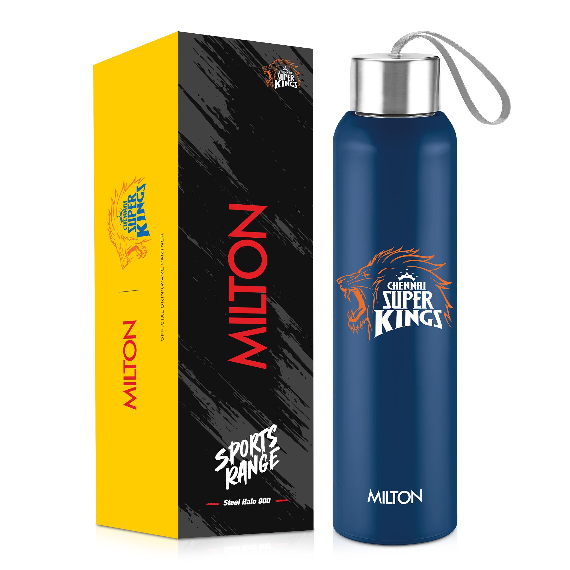 Sports Steel Halo UV Printing Water Bottle - Chennai Super Kings (CSK) - Milton