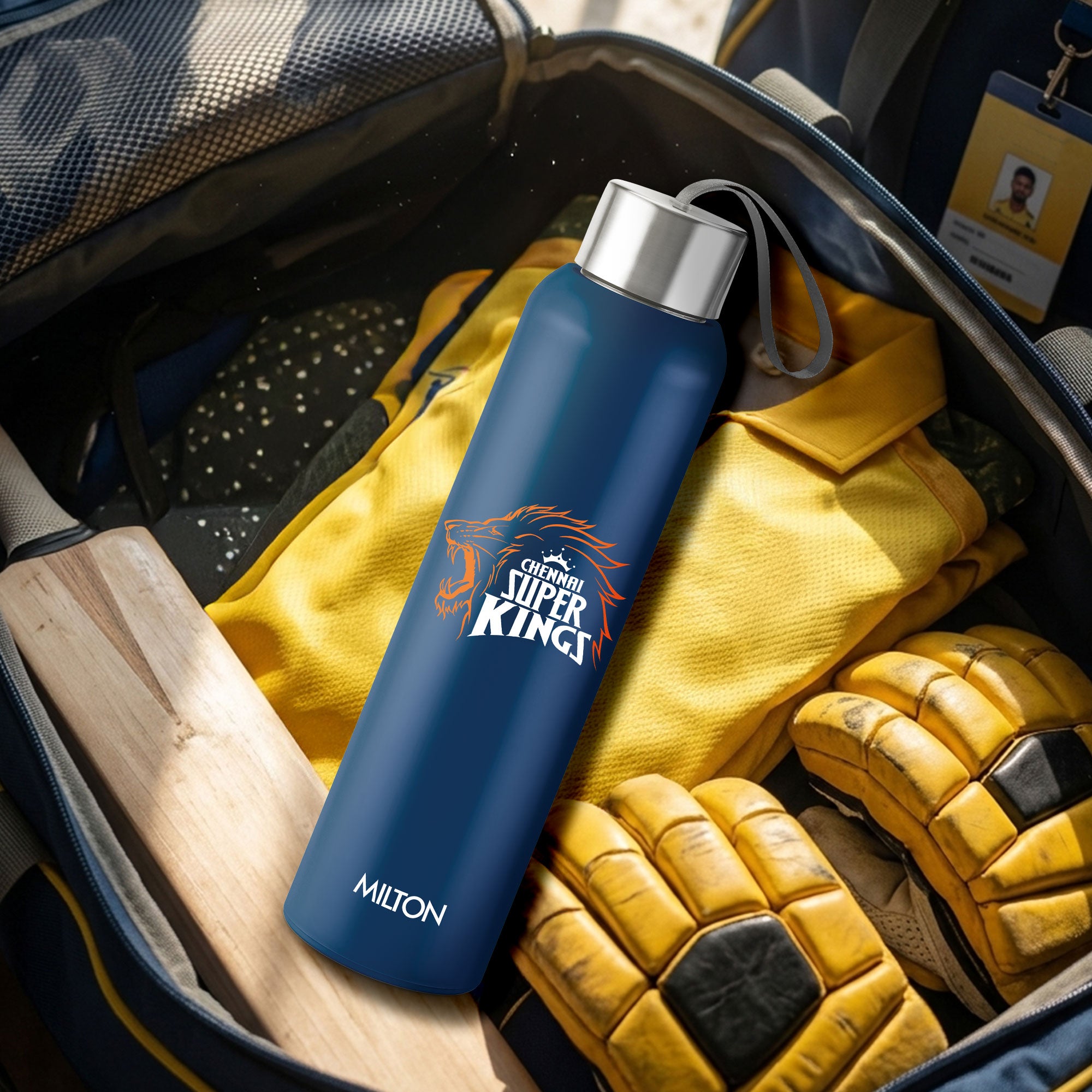 Sports Steel Halo UV Printing Water Bottle - Chennai Super Kings (CSK) - Milton