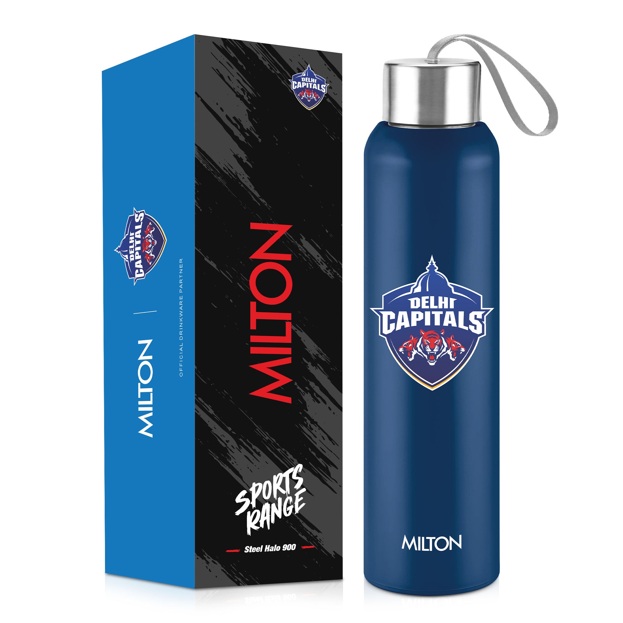 Sports Steel Halo UV Printing Water Bottle - Delhi Capitals (DC) - Milton