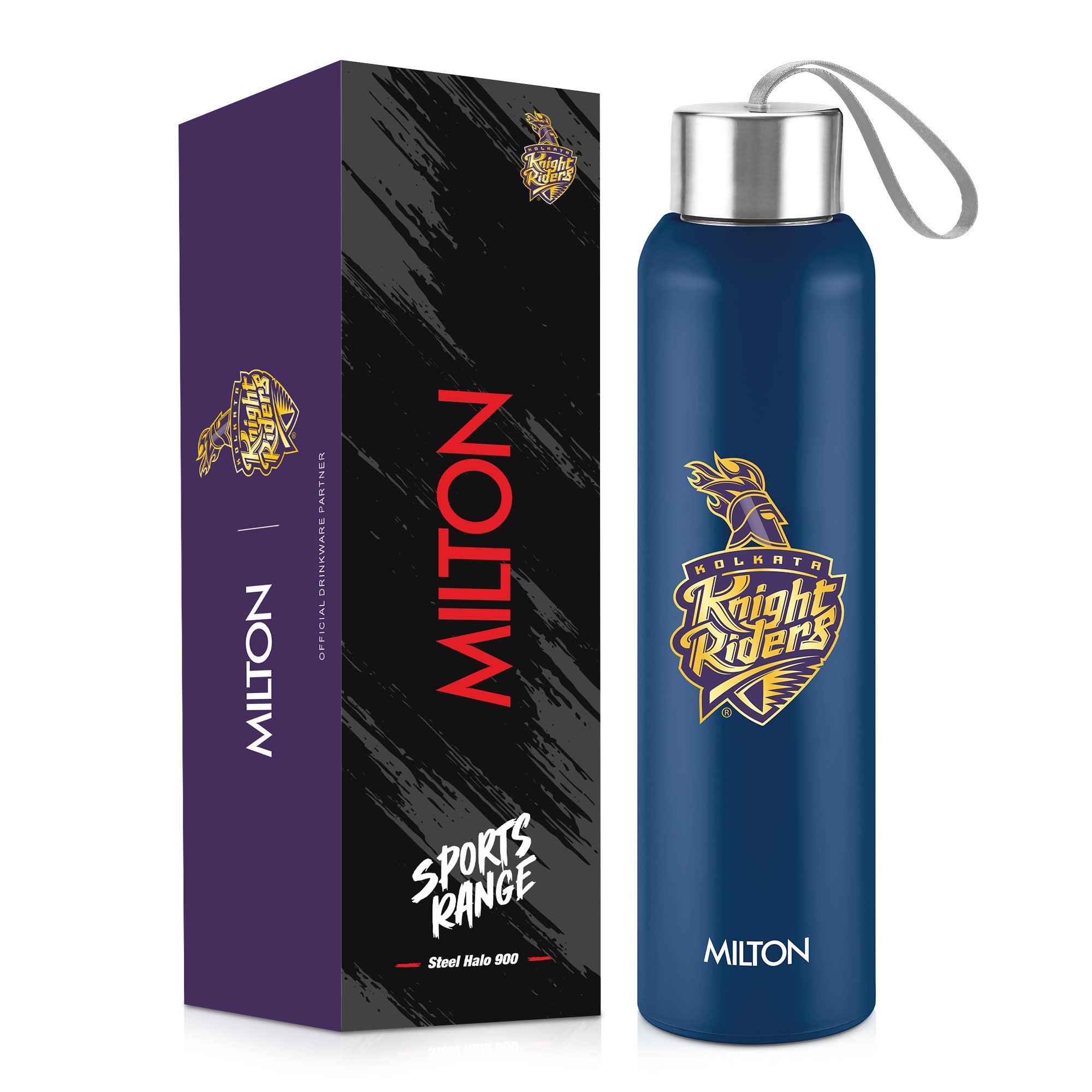 Sports Steel Halo UV Printing Water Bottle - Kolkata Knight Riders (KKR) - Milton