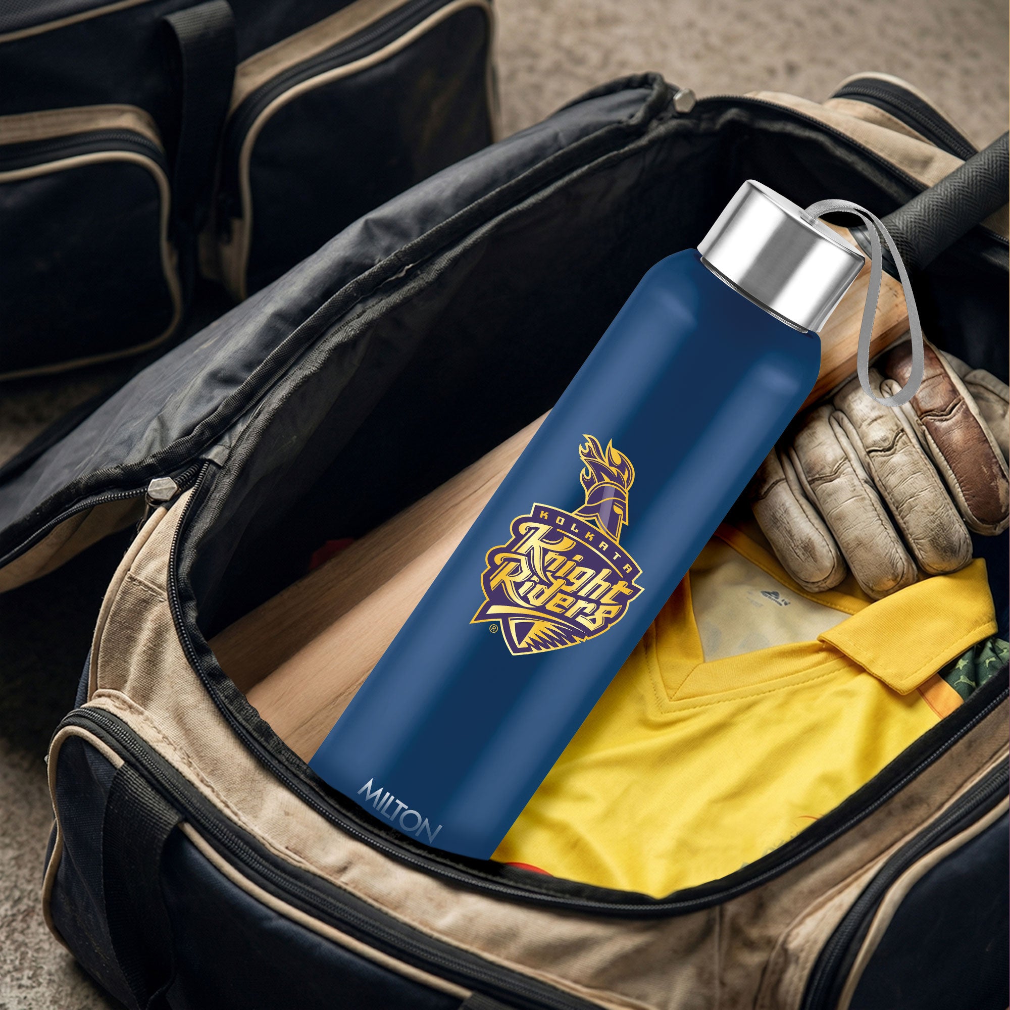 Sports Steel Halo UV Printing Water Bottle - Kolkata Knight Riders (KKR) - Milton