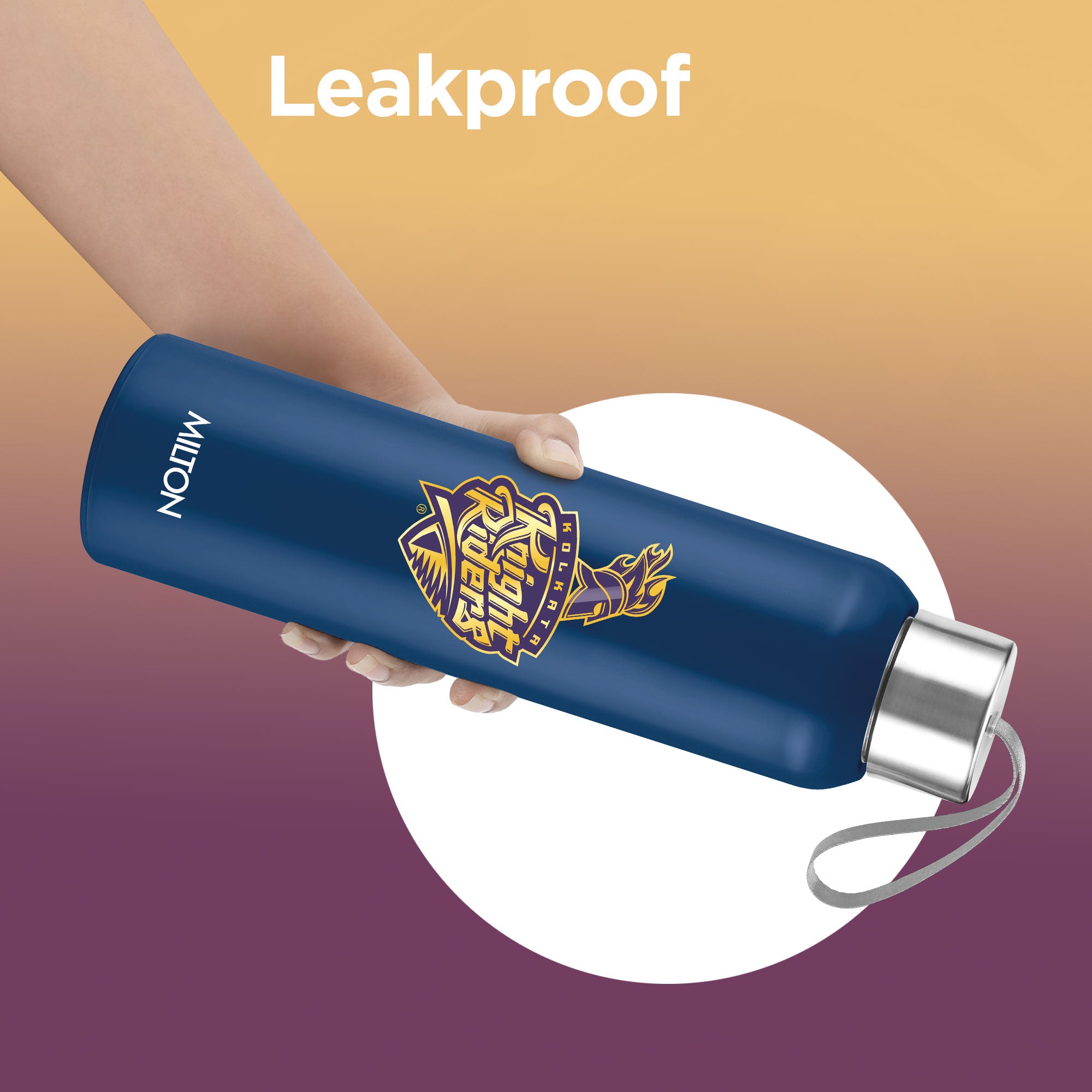 Sports Steel Halo UV Printing Water Bottle - Kolkata Knight Riders (KKR) - Milton