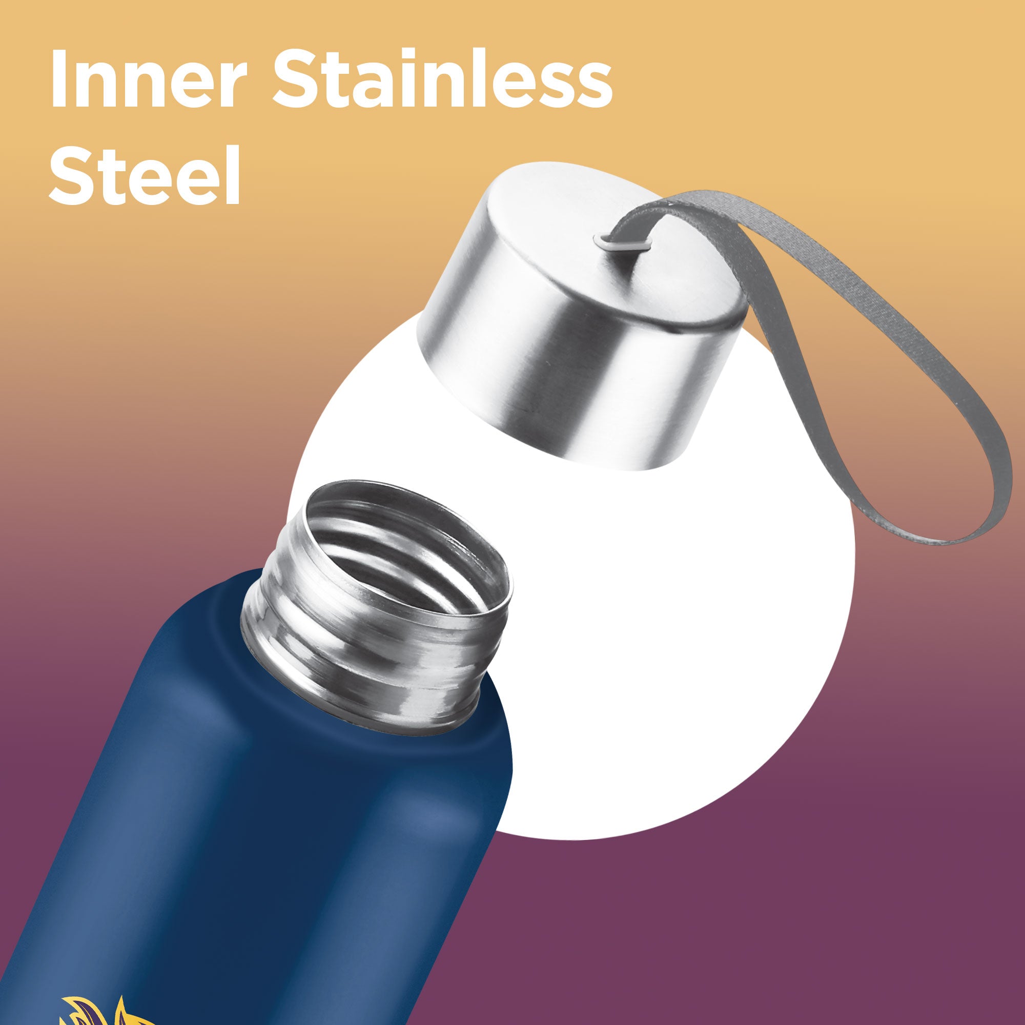 Sports Steel Halo UV Printing Water Bottle - Kolkata Knight Riders (KKR) - Milton
