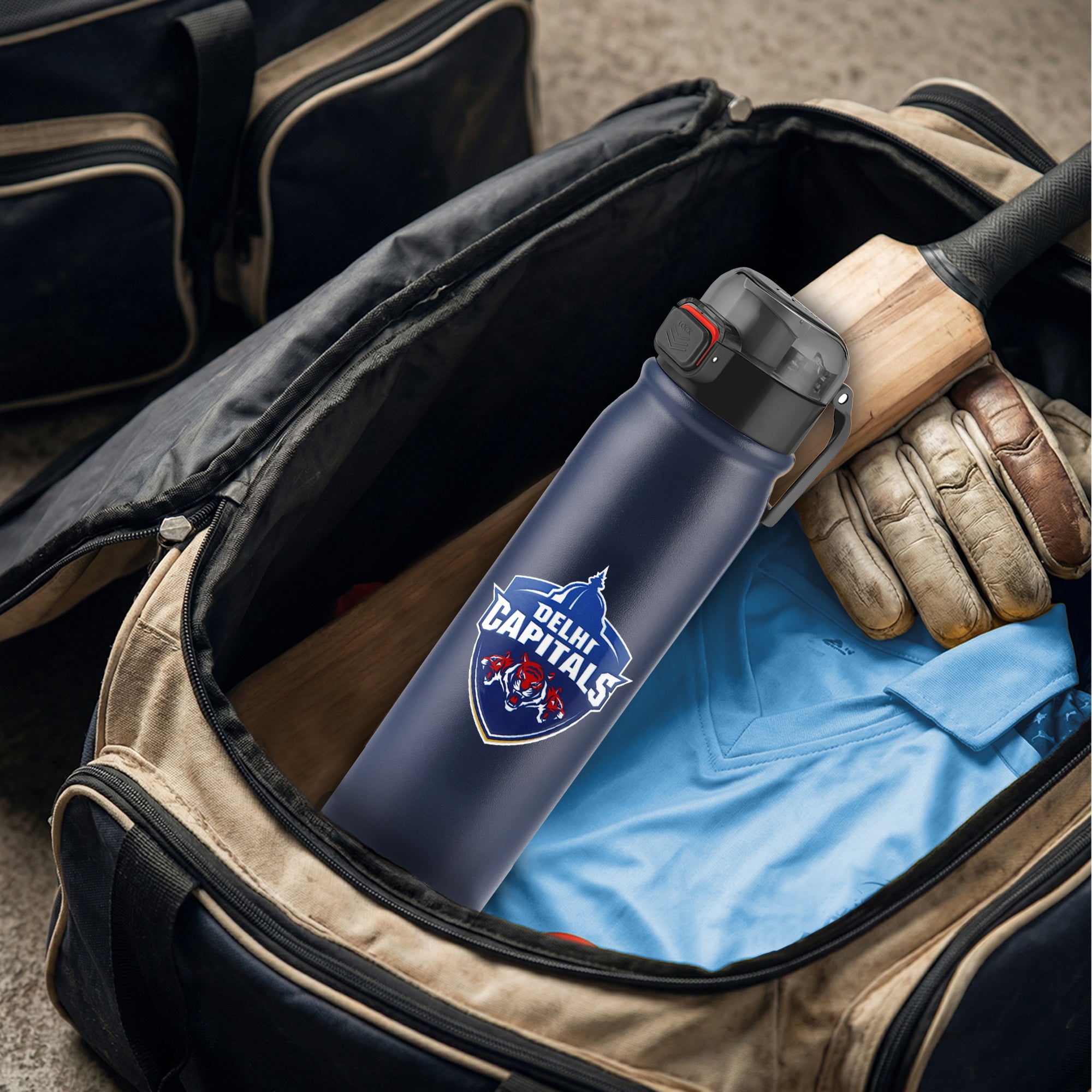 Sports Reva UV Printing Stainless Steel Bottle - Delhi Capitals (DC) - Milton