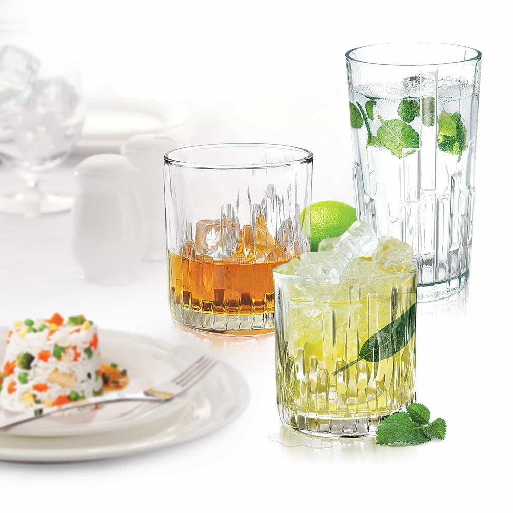 Treo by Milton Steps Whiskey Glass Tumbler