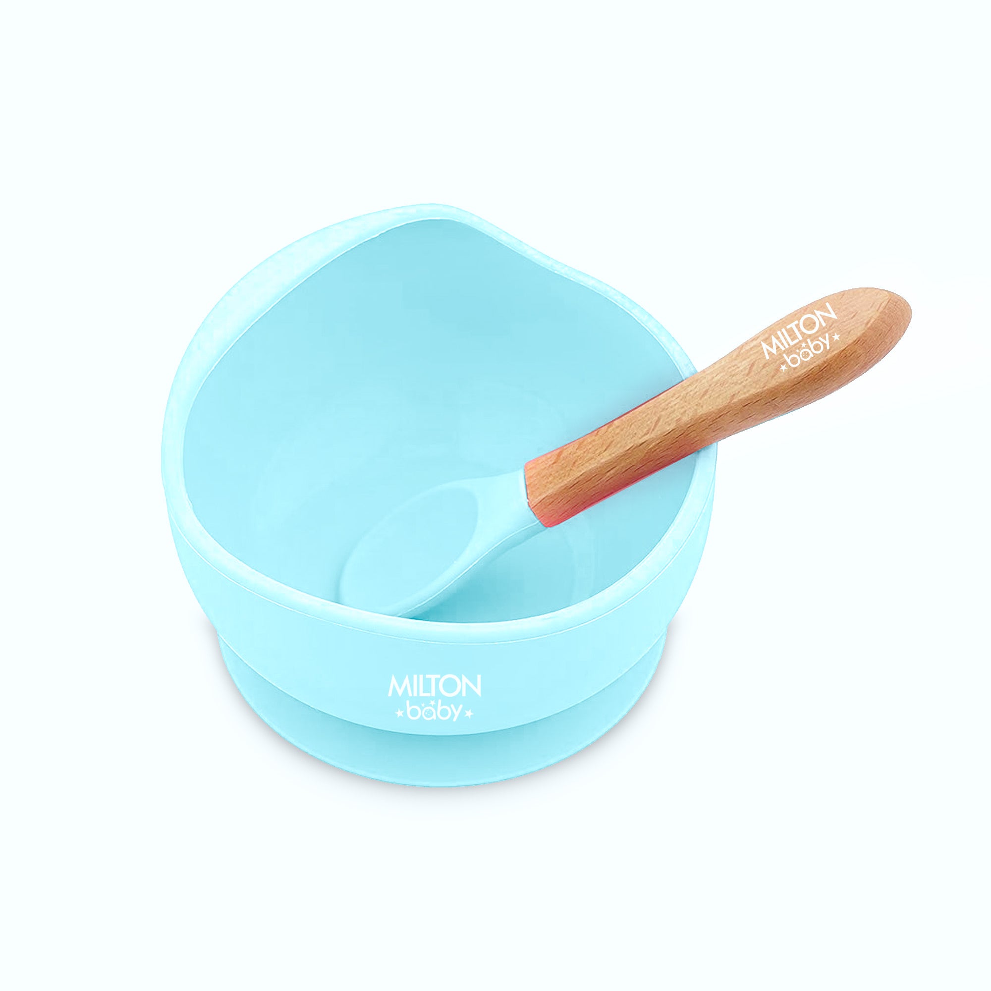 Silicone Suction Bowl With Spoon For Baby (Milton)