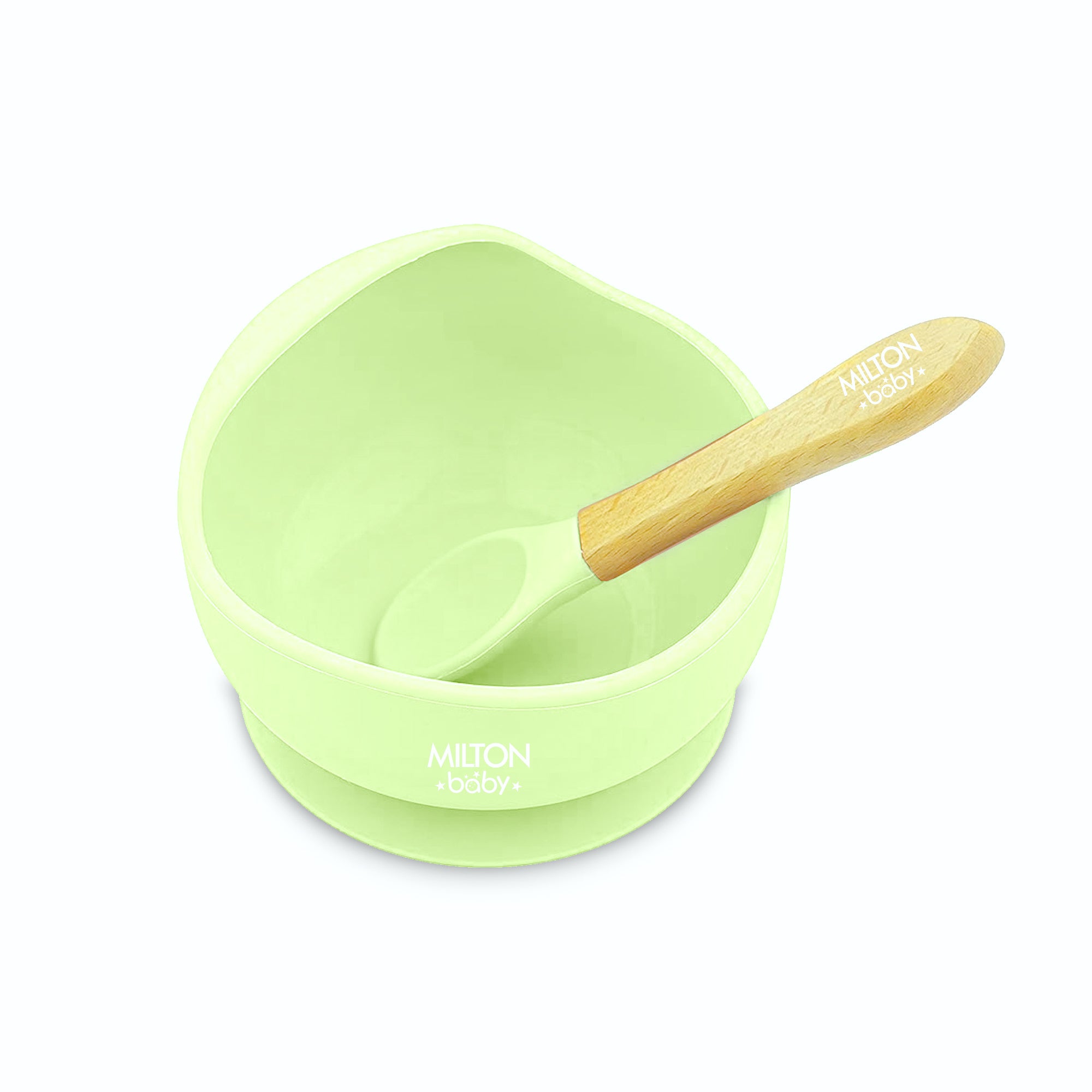 Silicone Suction Bowl With Spoon For Baby (Milton)