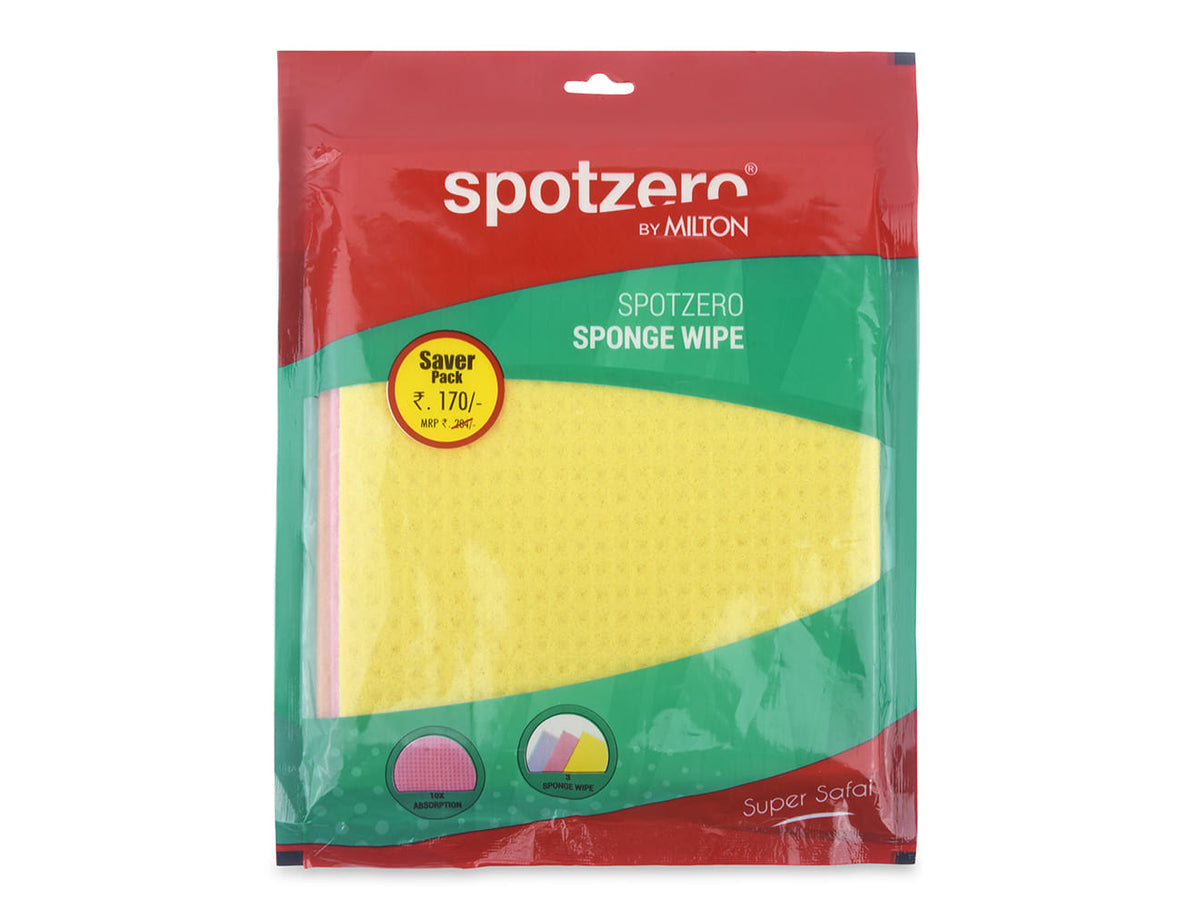 Sponge Wipe (Spotzero by Milton) - Aqua Green / Standard / 3 Pcs Set