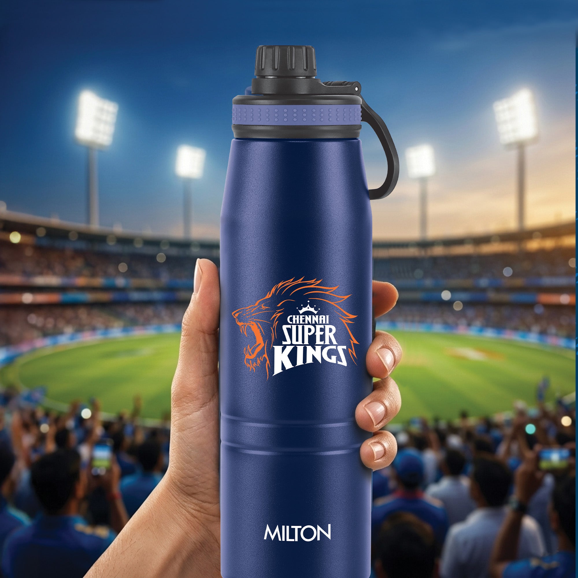 Sports Sparkle UV Printing Thermosteel Bottle - Chennai Super Kings (CSK) - Milton