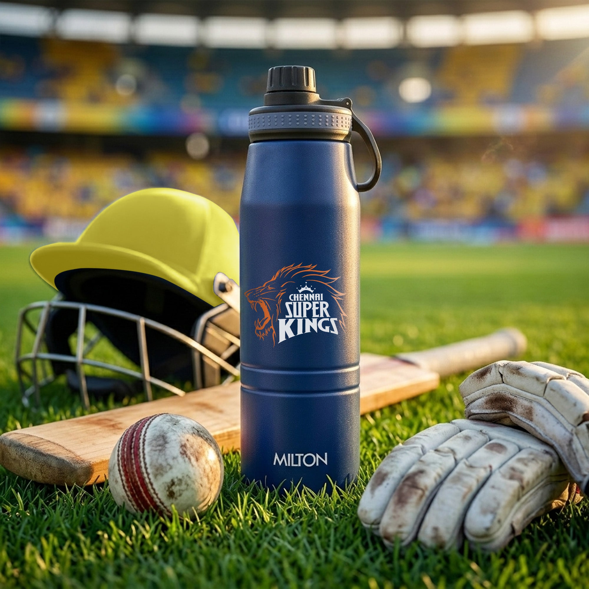Sports Sparkle UV Printing Thermosteel Bottle - Chennai Super Kings (CSK) - Milton