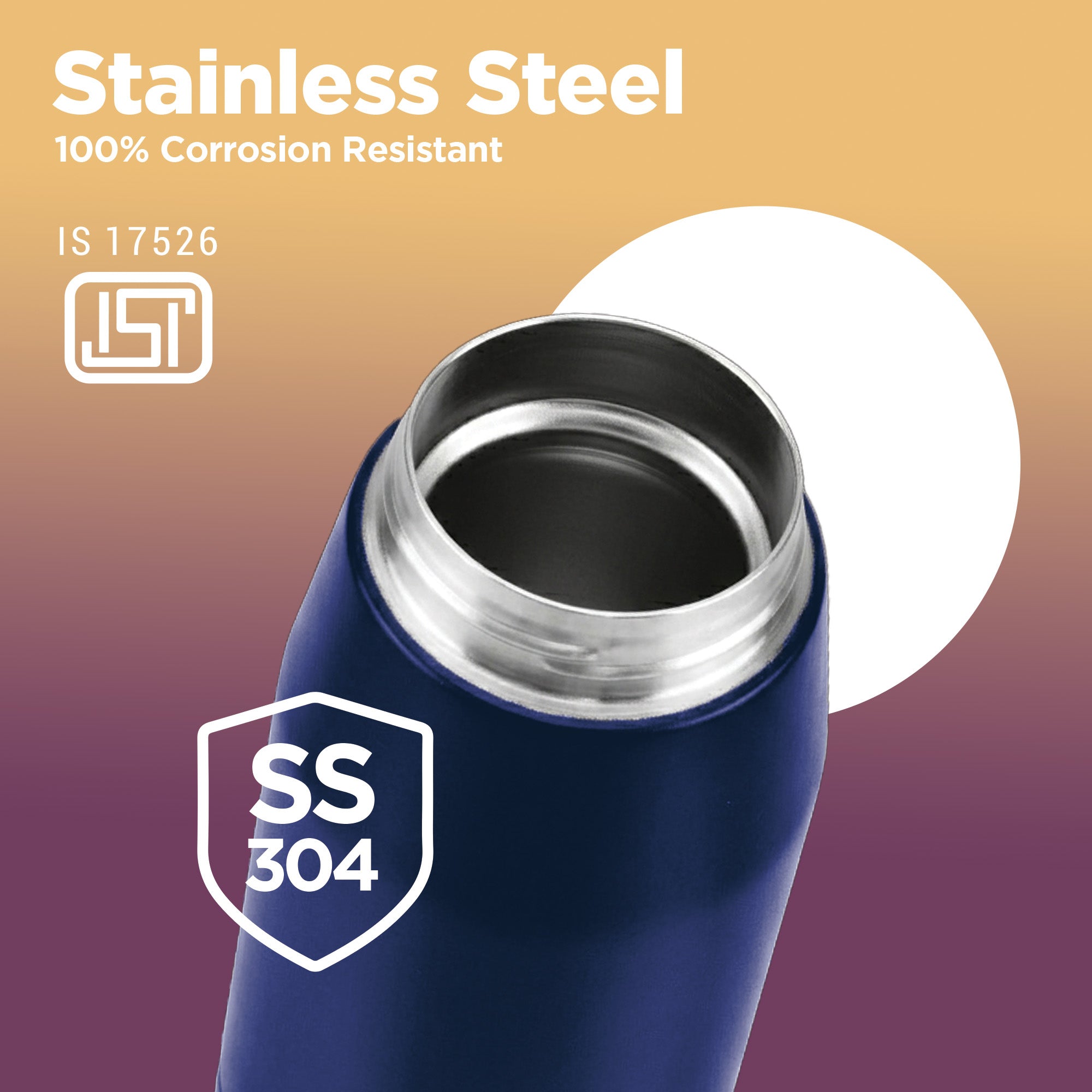 Sports Sparkle UV Printing Thermosteel Bottle - Kolkata Knight Riders (KKR) - Milton