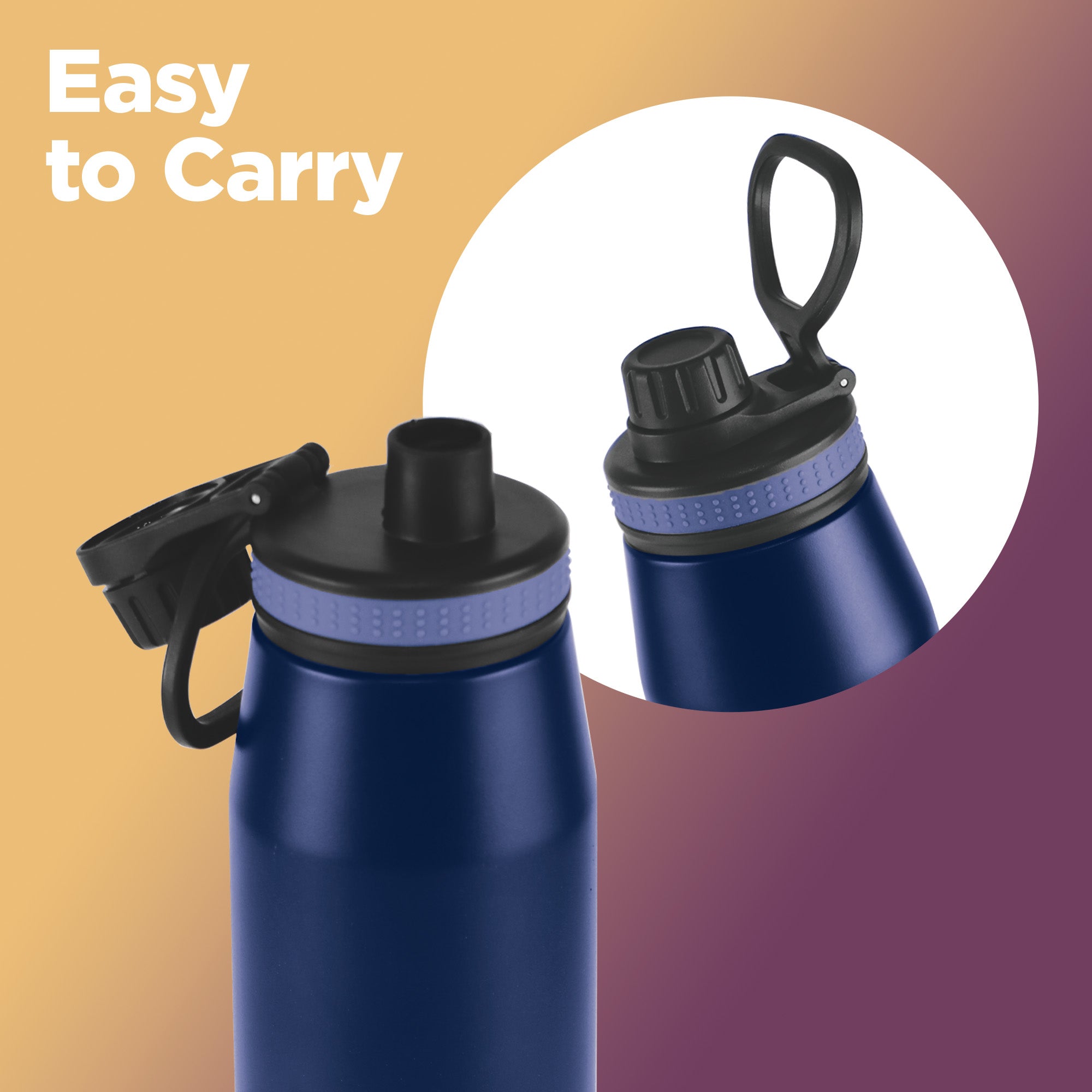 Sports Sparkle UV Printing Thermosteel Bottle - Kolkata Knight Riders (KKR) - Milton