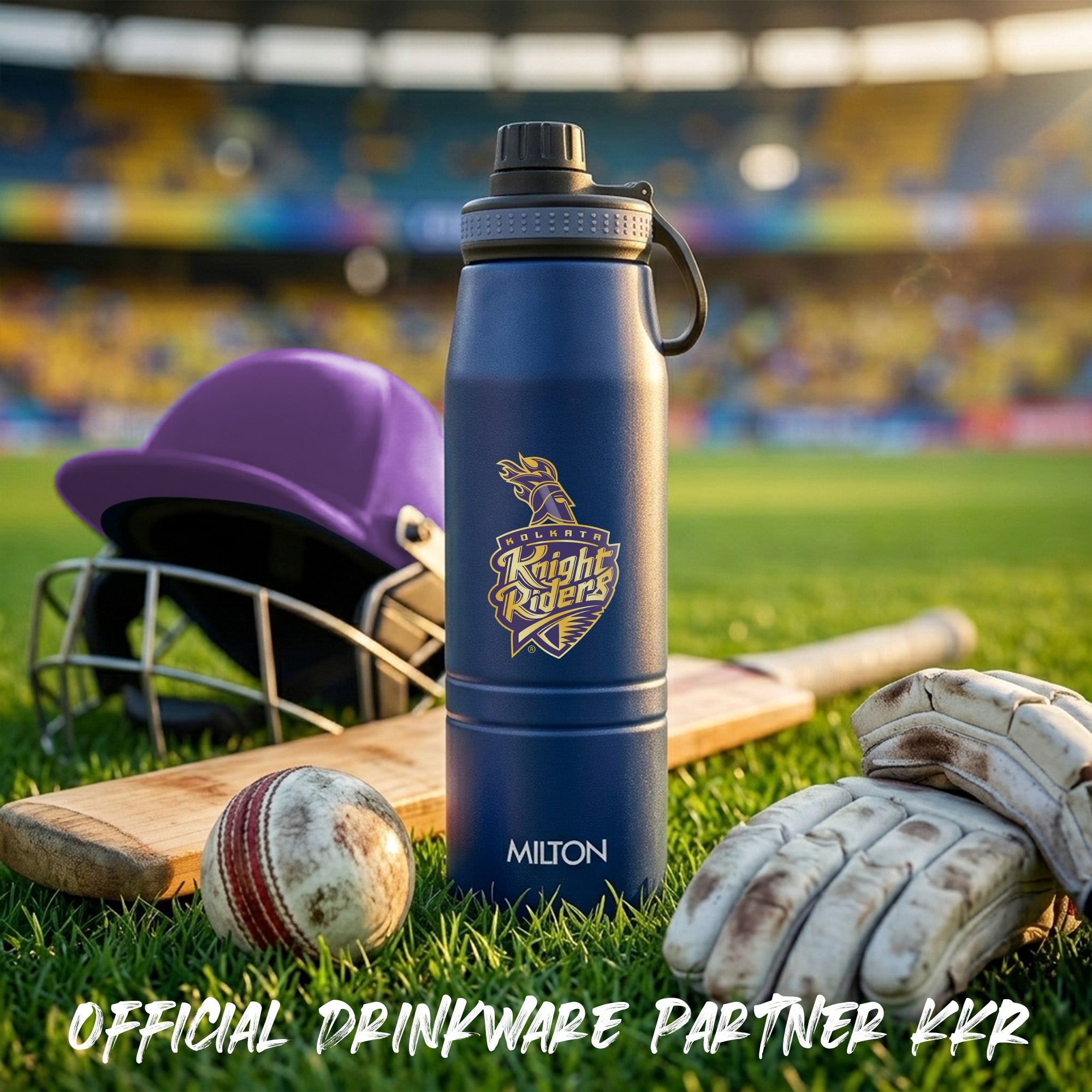 Sports Sparkle UV Printing Thermosteel Bottle - Kolkata Knight Riders (KKR) - Milton