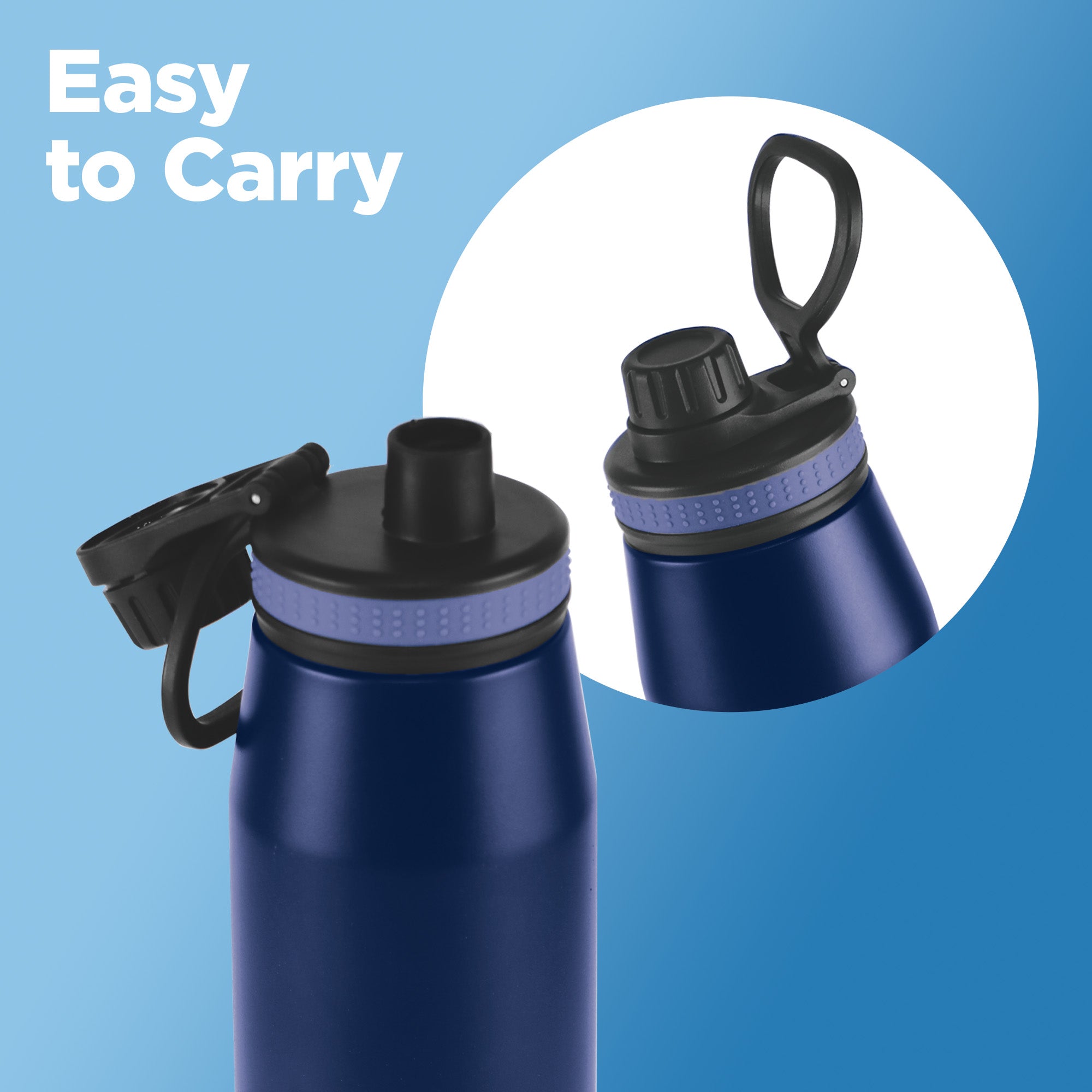 Sports Sparkle UV Printing Thermosteel Bottle - Mumbai Indians (MI) - Milton
