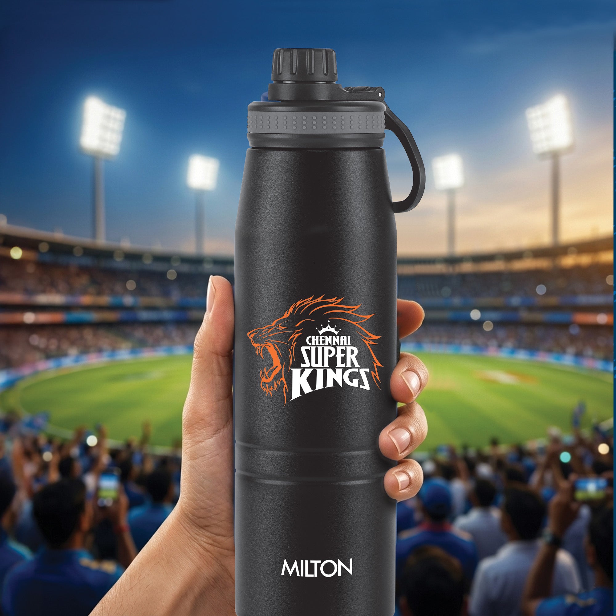Sports Sparkle UV Printing Thermosteel Bottle - Chennai Super Kings (CSK) - Milton