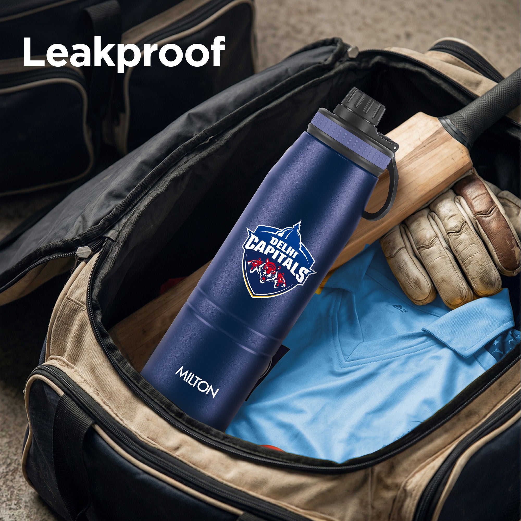 Sports Sparkle UV Printing Thermosteel Bottle - Delhi Capitals (DC) - Milton